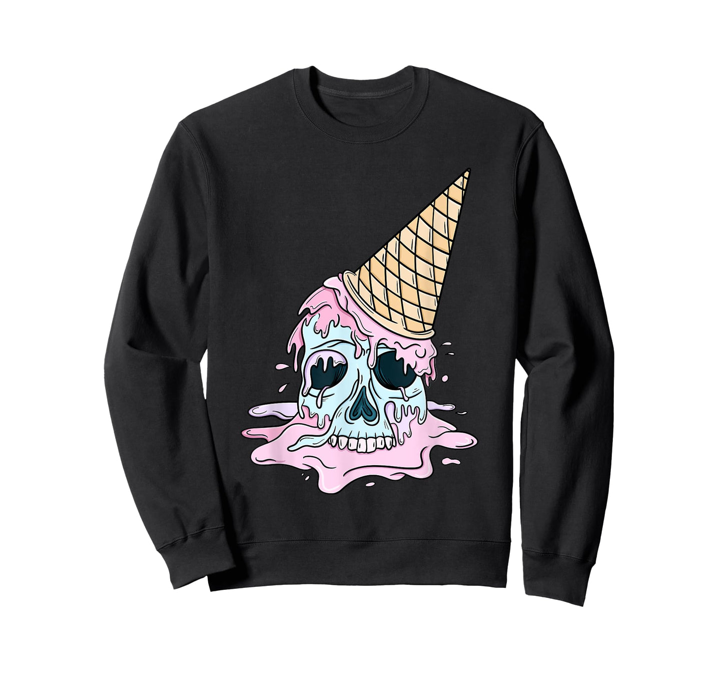Kawaii Pastel Goth Cute Creepy Ice Cream Skull Anime Summer Men Women Girls Kids T-Shirt