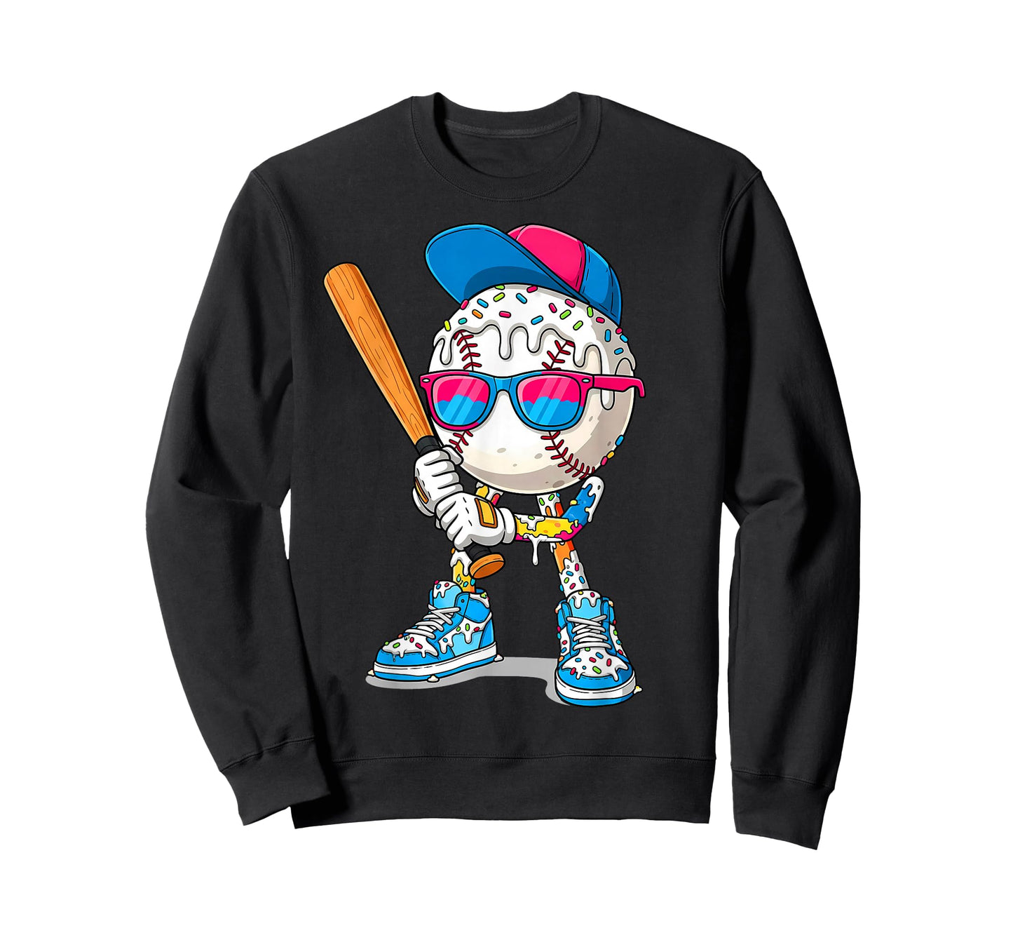 Funny Football Drip for Boys Kids Youth Dripping Ice Cream T-Shirt