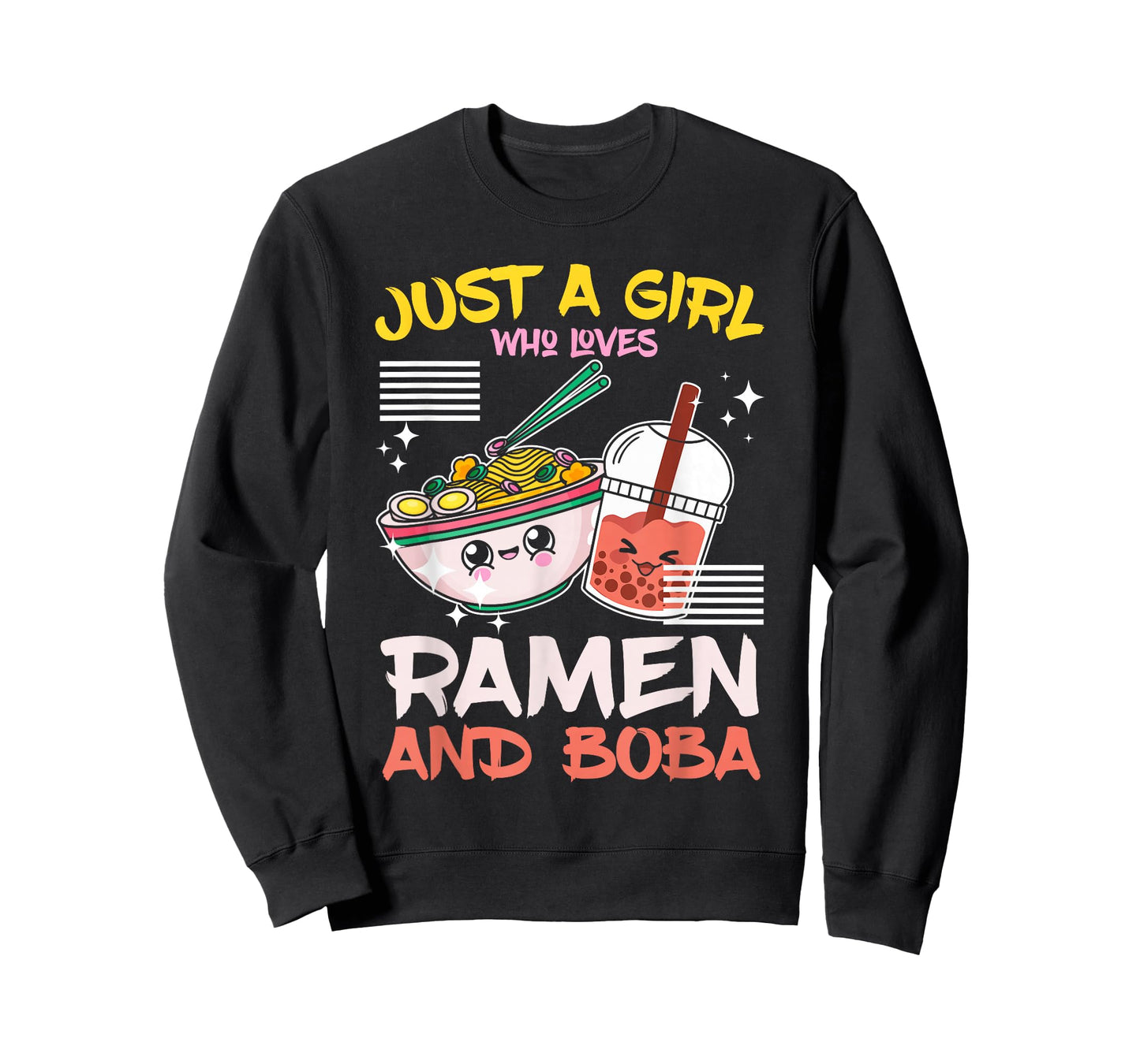Just A Girl Who Loves Ramen And Boba Bubble Tea Japanese T-Shirt