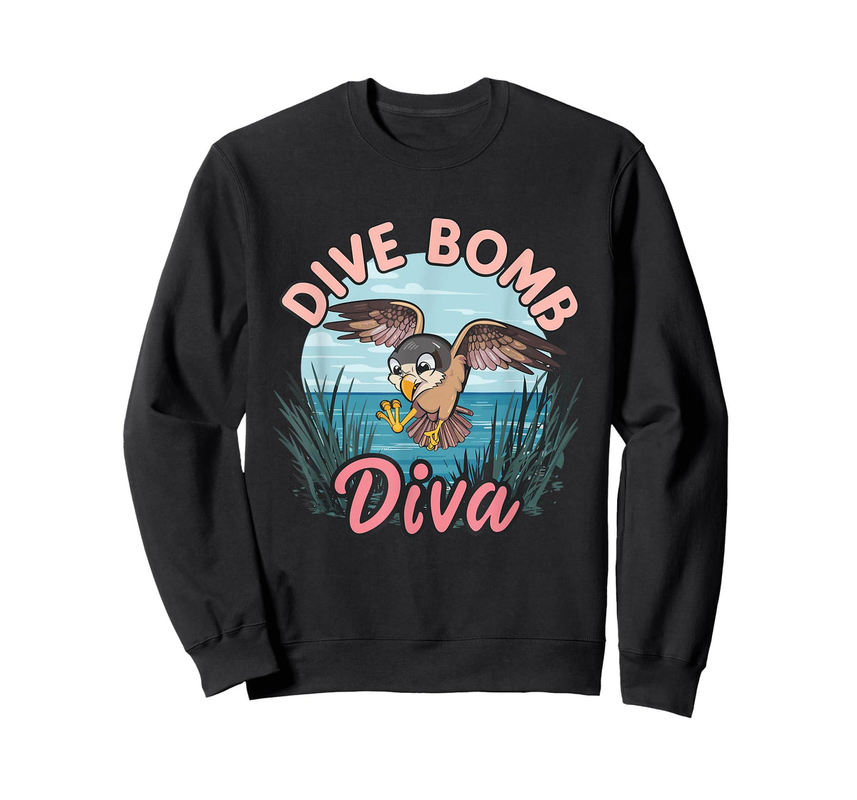 Falcon Dive Bomb Diva Hilarious Bird Pun T-Shirt