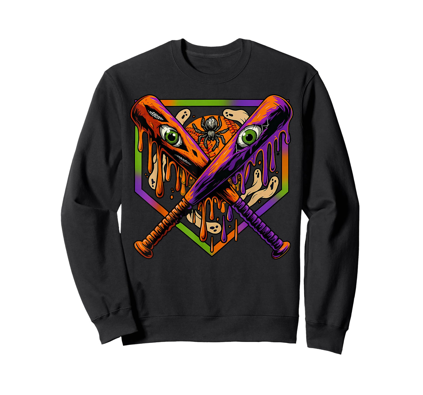 Baseball Drip Ice Cream Drip Halloween Baseball Boy Youth T-Shirt