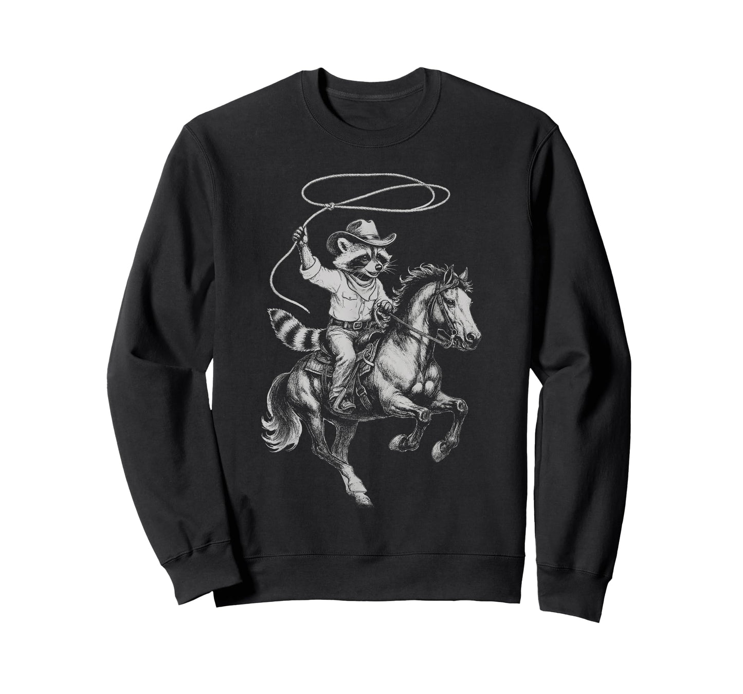 Vintage Raccoon Cowboy Western Country T-Shirt