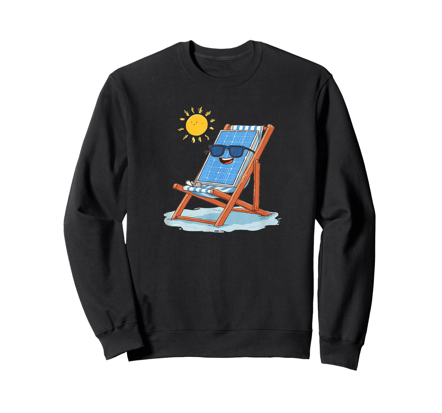 Funny Solar Panel in Vacation for Sun and Sunbathing Lovers T-Shirt