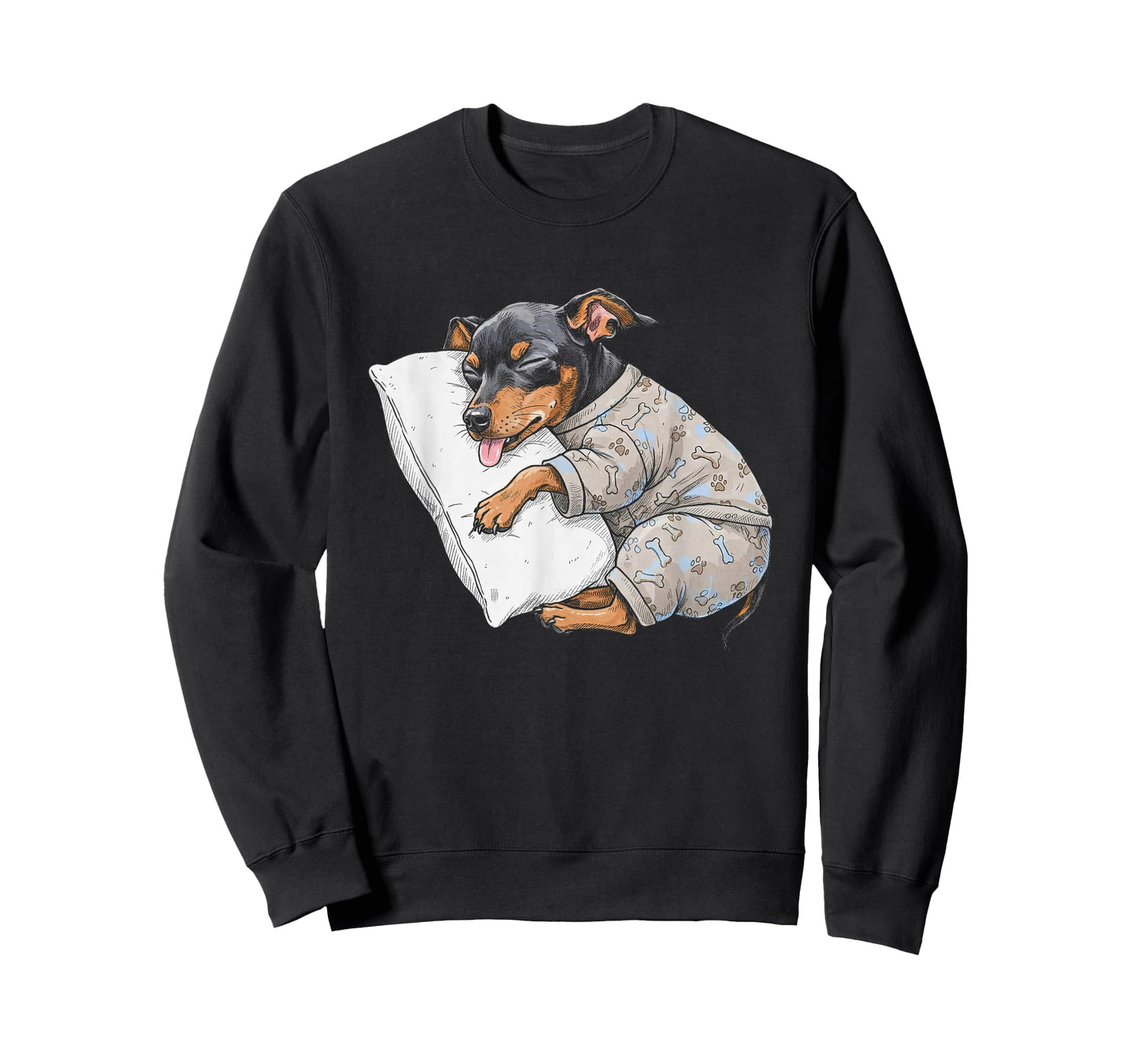 Funny Sleepy Miniature Pinscher Pajama Adults Kids Min Pin T-Shirt