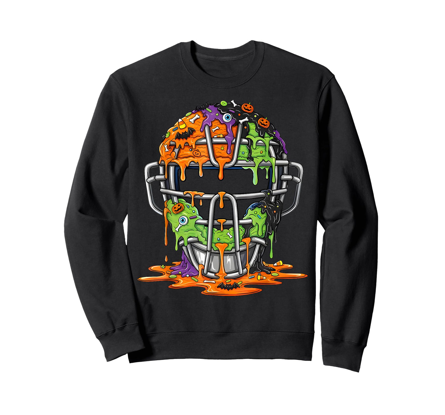 Baseball Helmet Ice Cream Drip Halloween Men Boys Youth T-Shirt