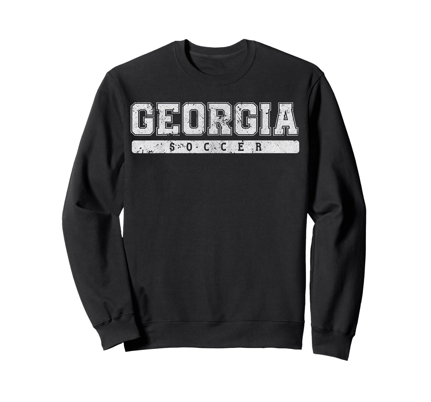 Georgia Soccer White Vintage Text T-Shirt