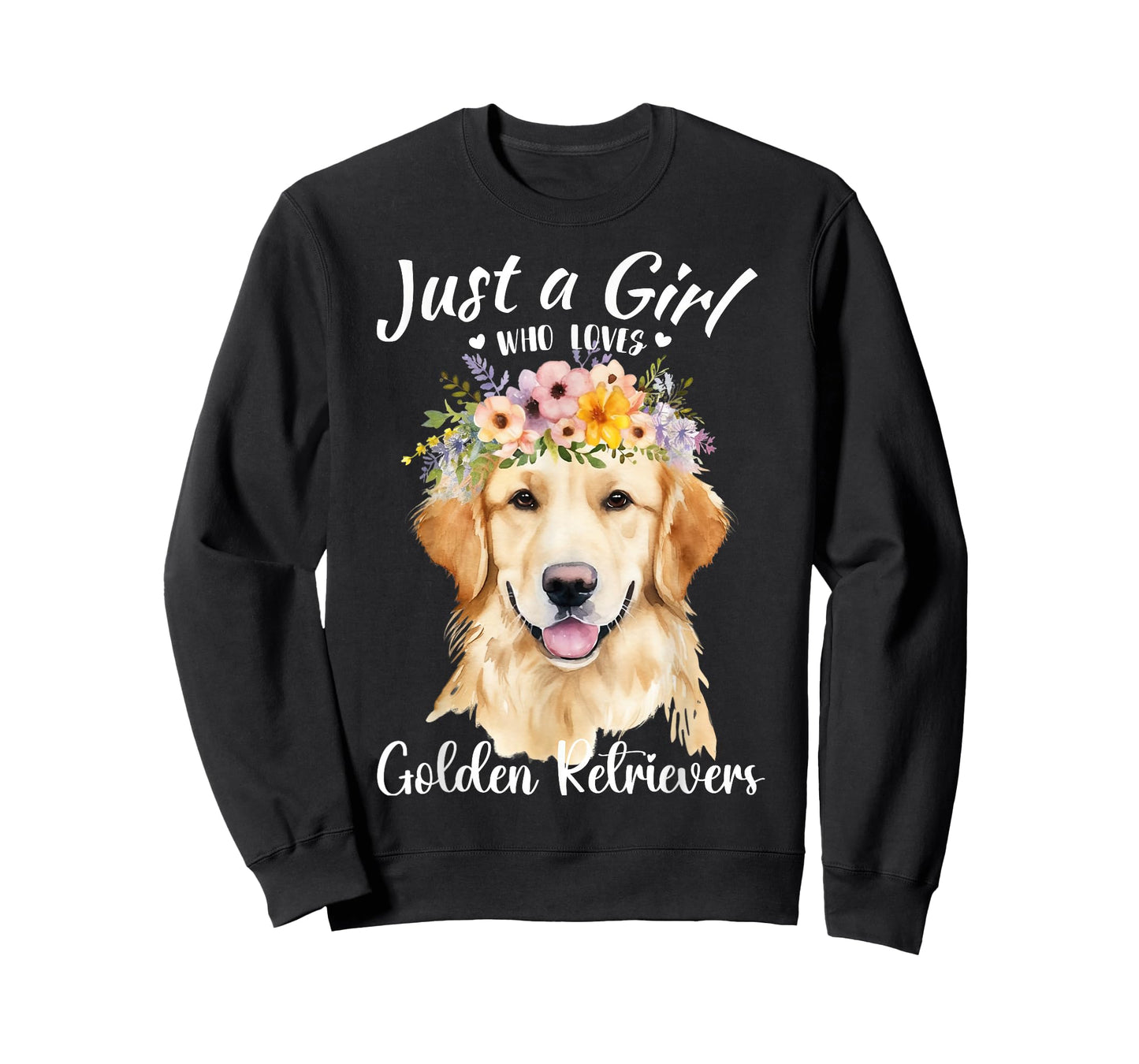 Just a Girl Who Loves Golden Retrievers Girls Who Love Dogs T-Shirt