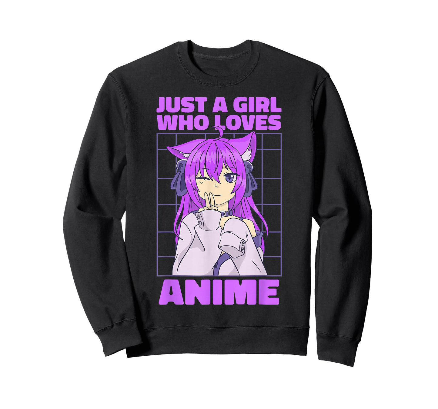 Just A Girl Who Loves Anime. Anime Girl. Anime Merch. Otaku T-Shirt