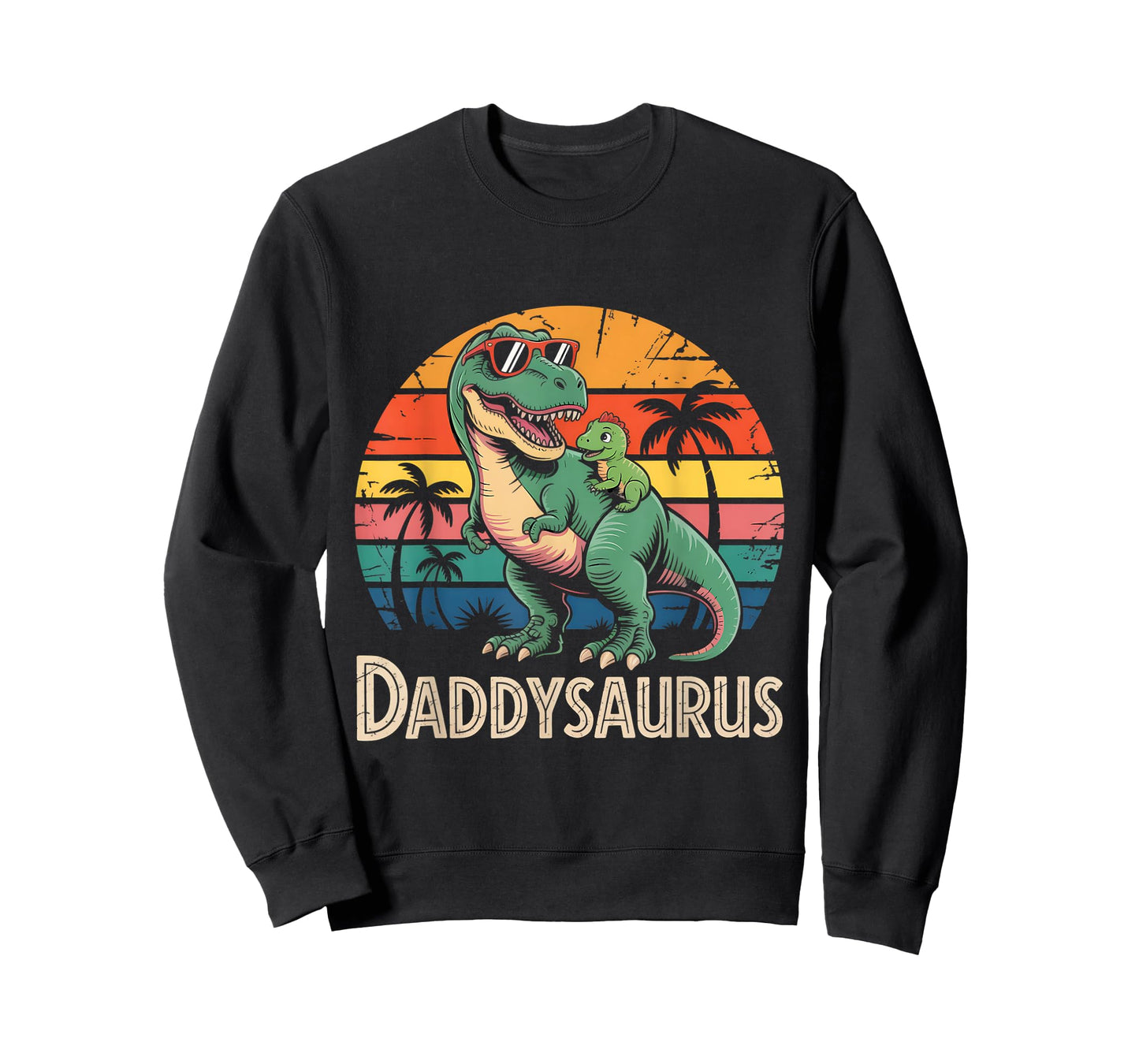 Daddysaurus Retro Dinosaur Dad Dinosaur Daddy Saurus T-Shirt