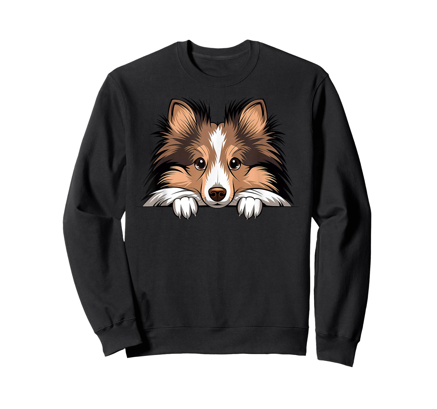 Shetland Sheepdog Cute Peeking Puppy Funny Sheltie Dog Lover T-Shirt