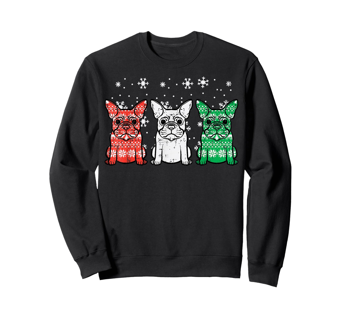 Christmas French Bulldogs Xmas Frenchie Dog Men Women Kids T-Shirt