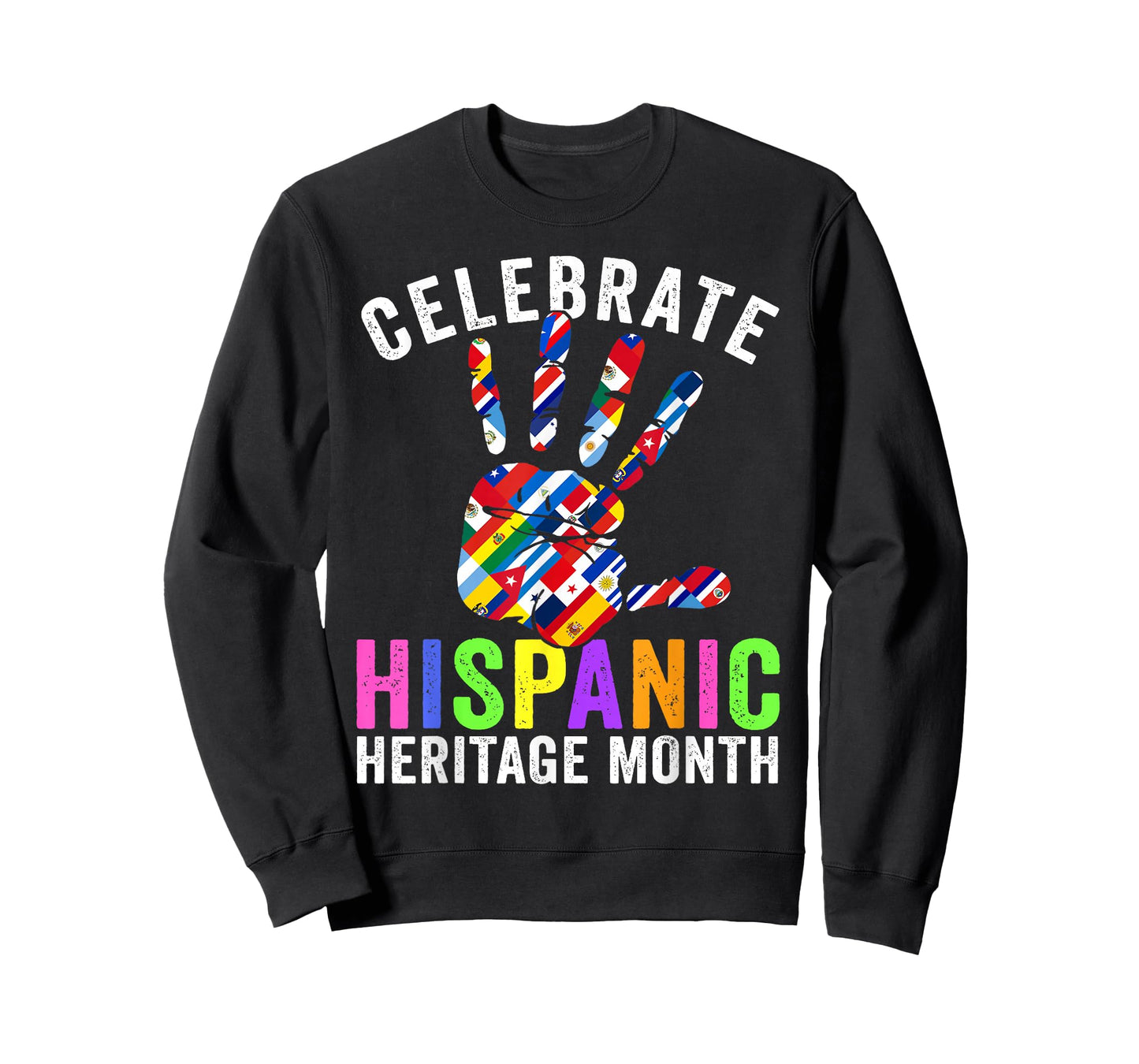 Celebrate Hispanic Heritage Month All Countries Heart Hands T-Shirt