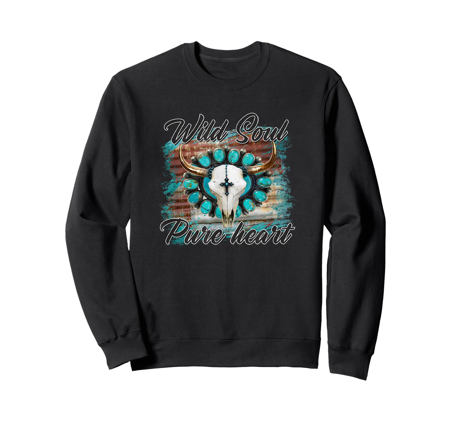 Turquoise Wild Soul Pure Heart Country Rodeo Cowgirl Western T-Shirt