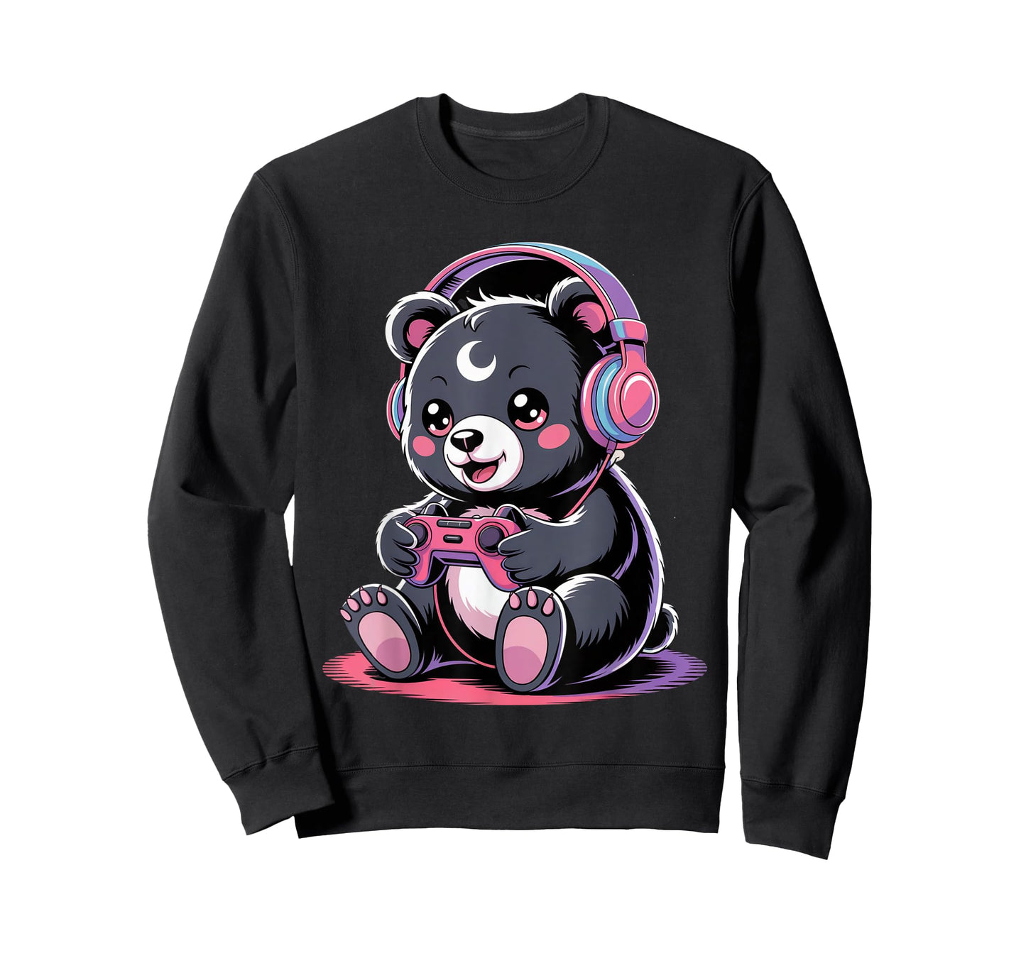 Gamer Bear Video Game Kawaii Goth Girl Clothes Pink Goth T-Shirt