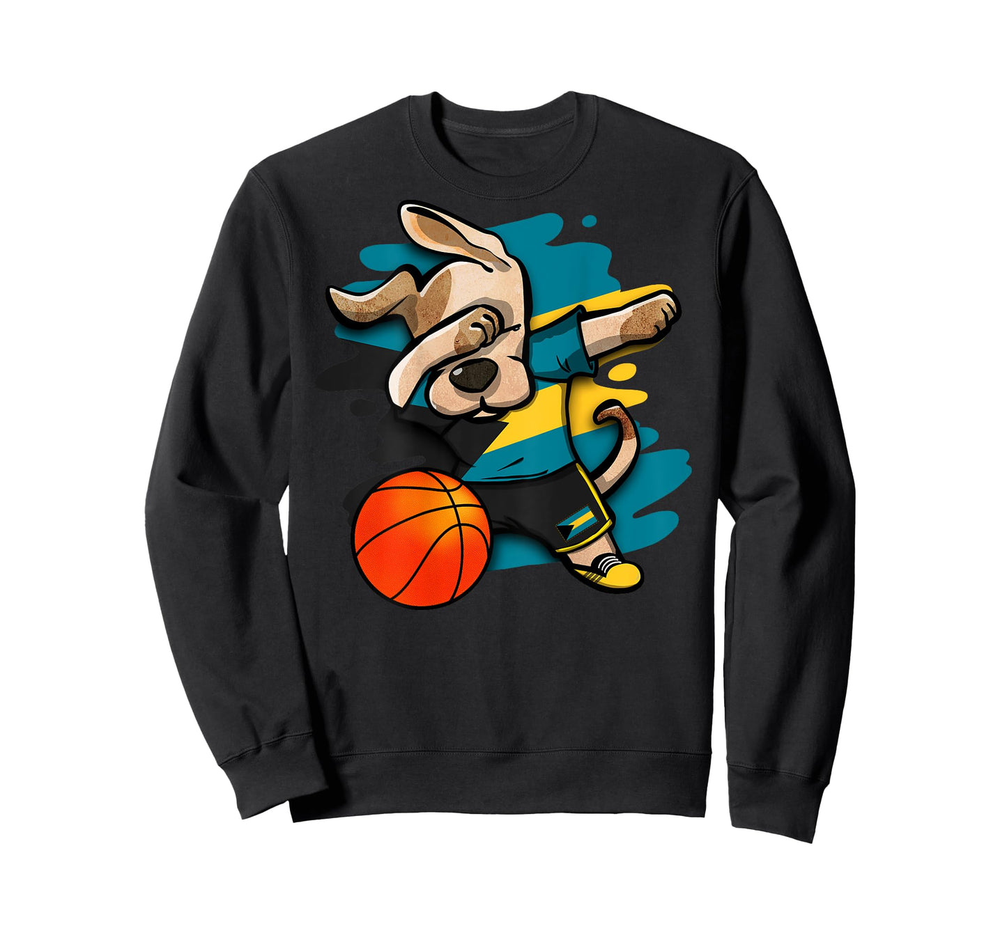 Dabbing Dog Bahamas Basketball Fans Jersey Bahamian Sports T-Shirt for Men Women Kids