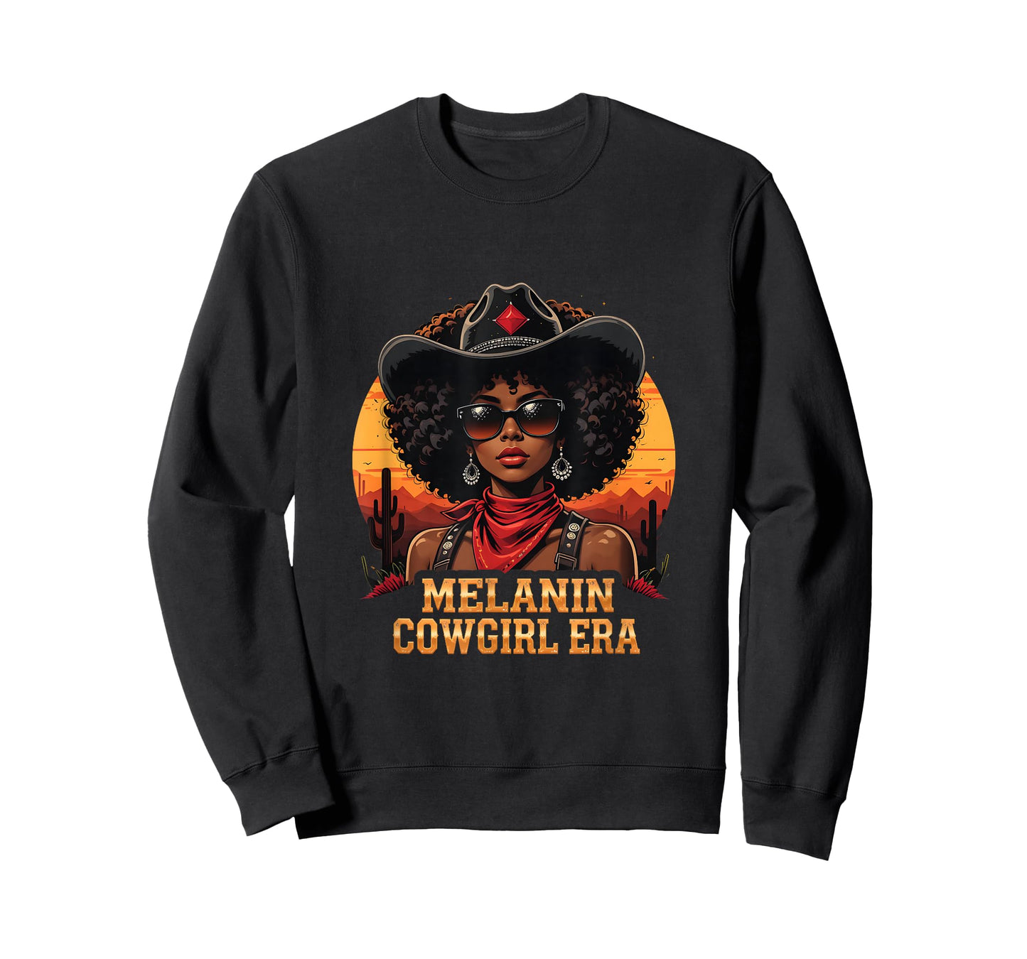 Melanin Cowgirl Era African American Cowgirl Western T-Shirt