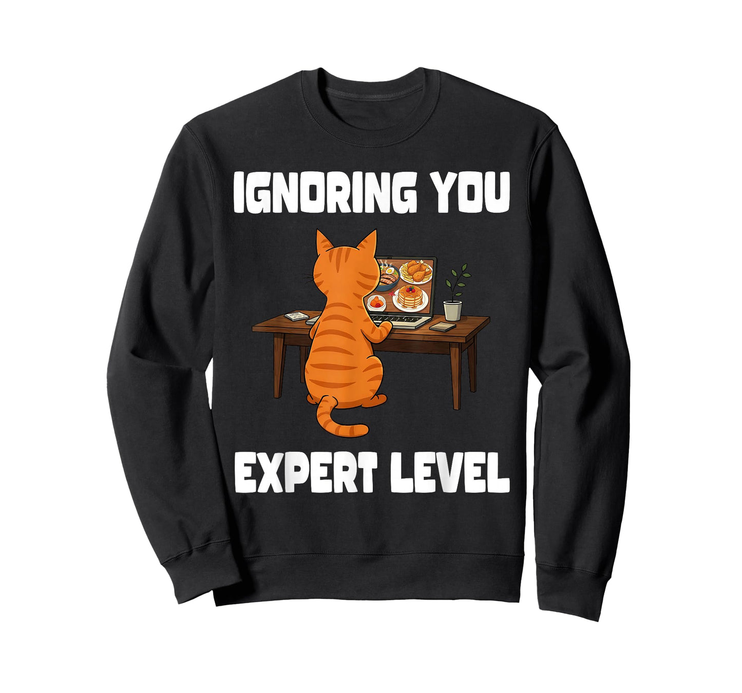 Orange Tabby Humor Ignoring You Expert Level Funny Cat T-Shirt