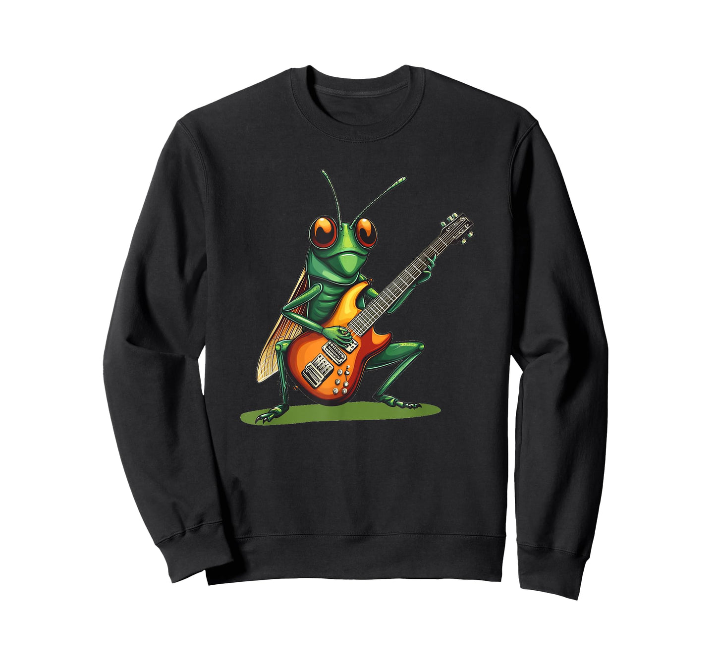 Rocking Insect Costume for Electric Guitar and Grasshopper T-Shirt