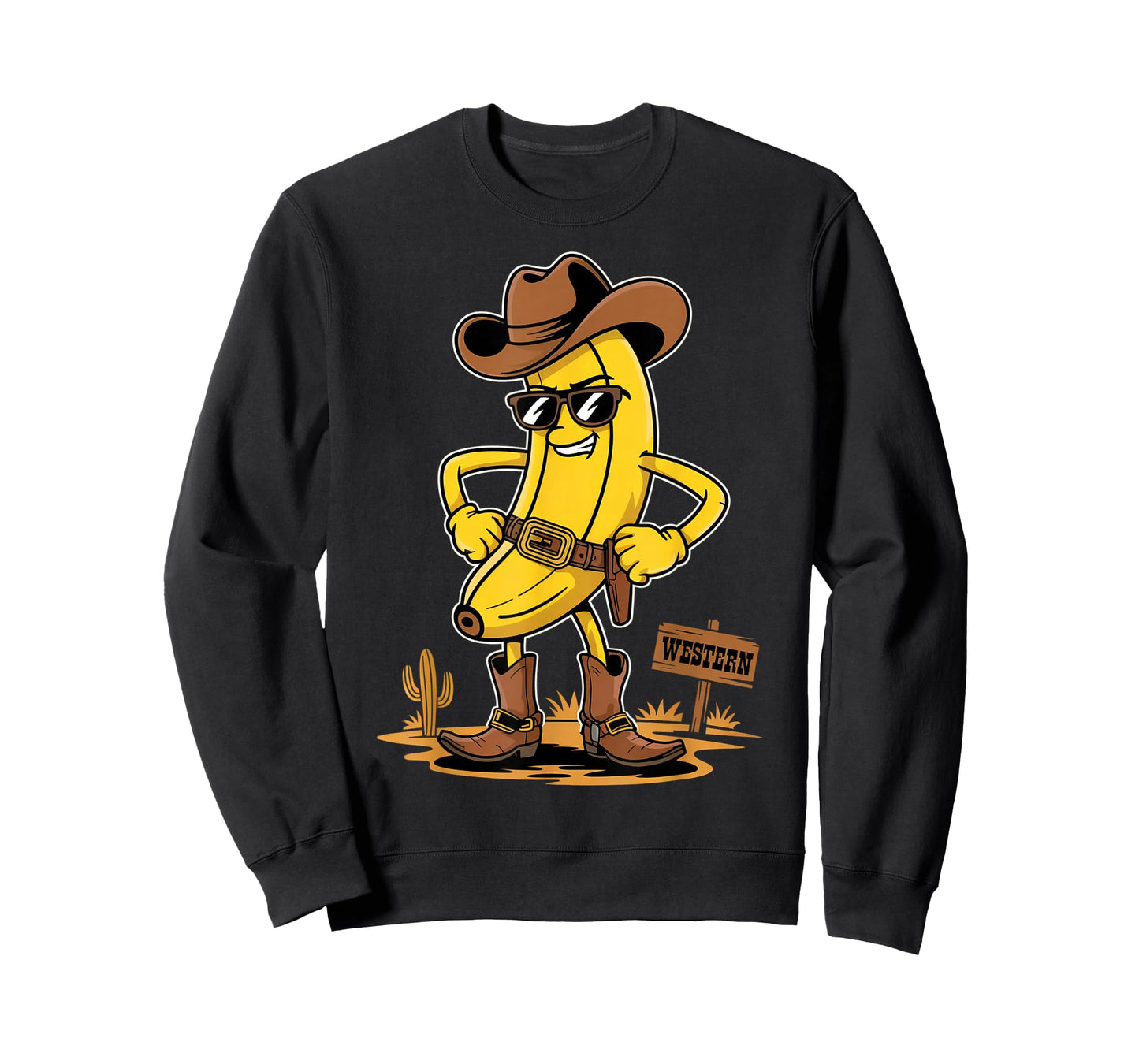 Banana Cowboy Funny Western Country Novelty Banana T-Shirt