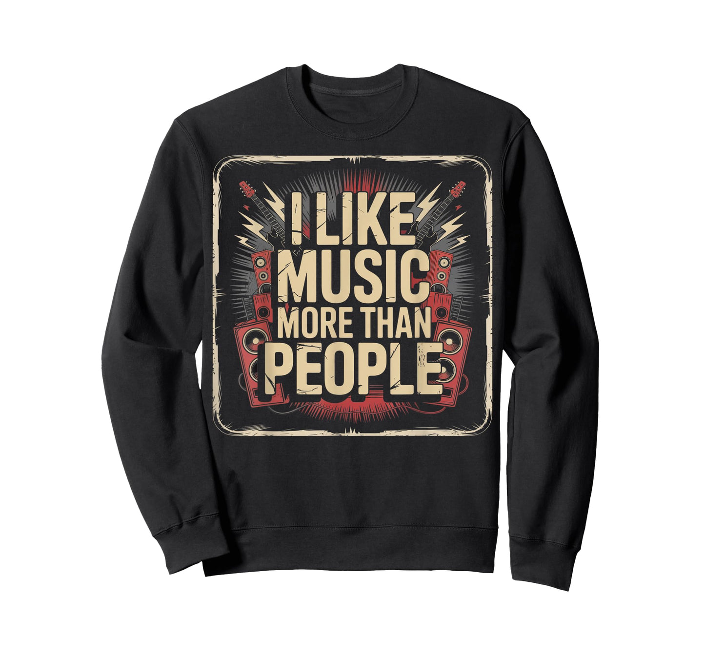 Rock Vibes I Like Music More Than People T-Shirt