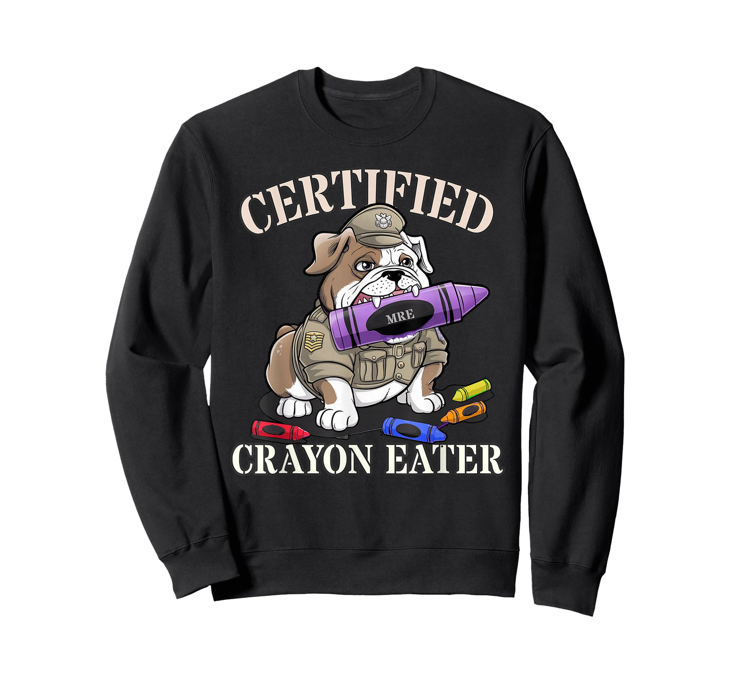 Funny Military CERTIFIED CRAYON EATER Corps Family US Flag T-Shirt