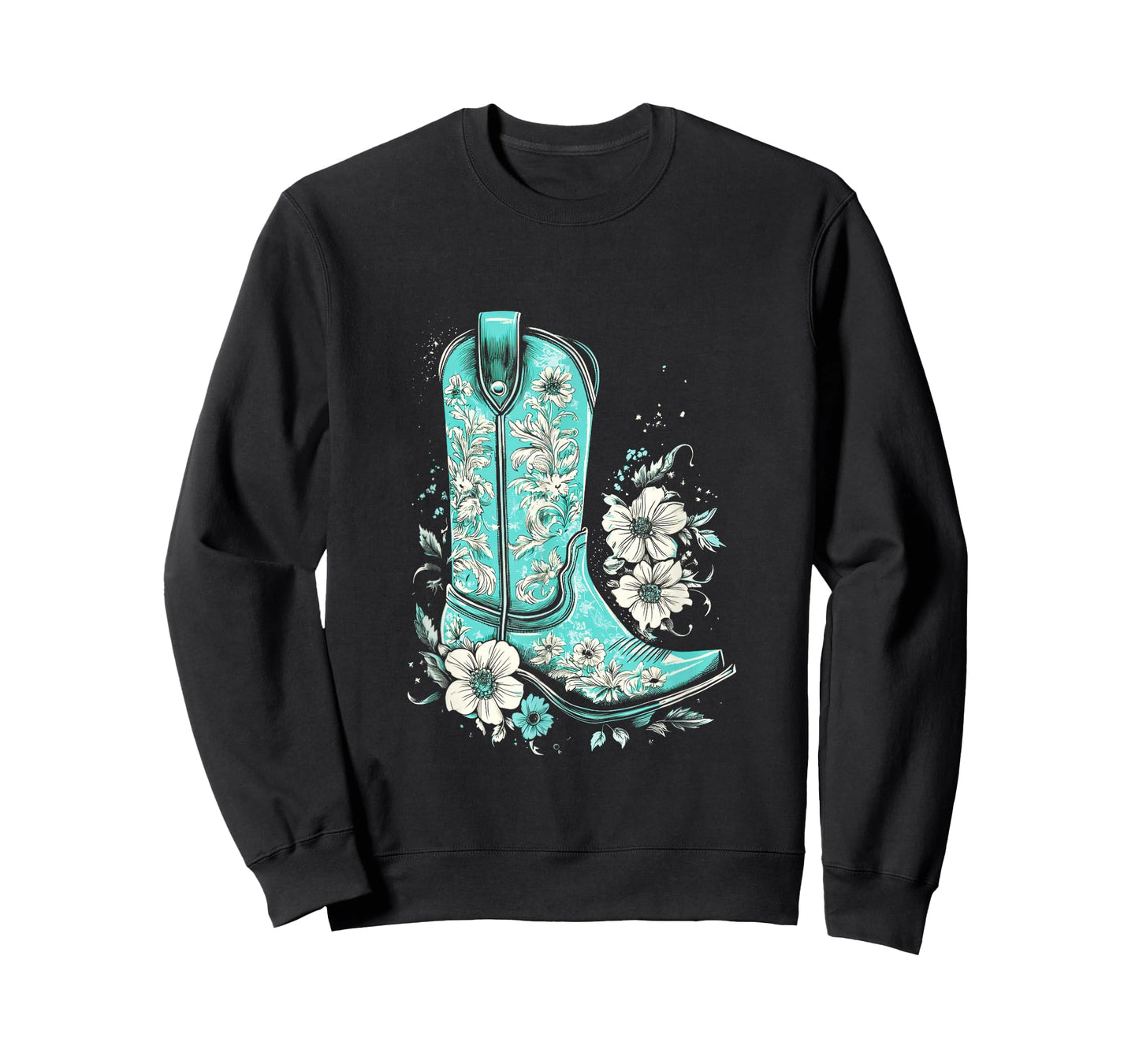 Western Turquoise Teal Cowgirl Country Boho T-Shirt