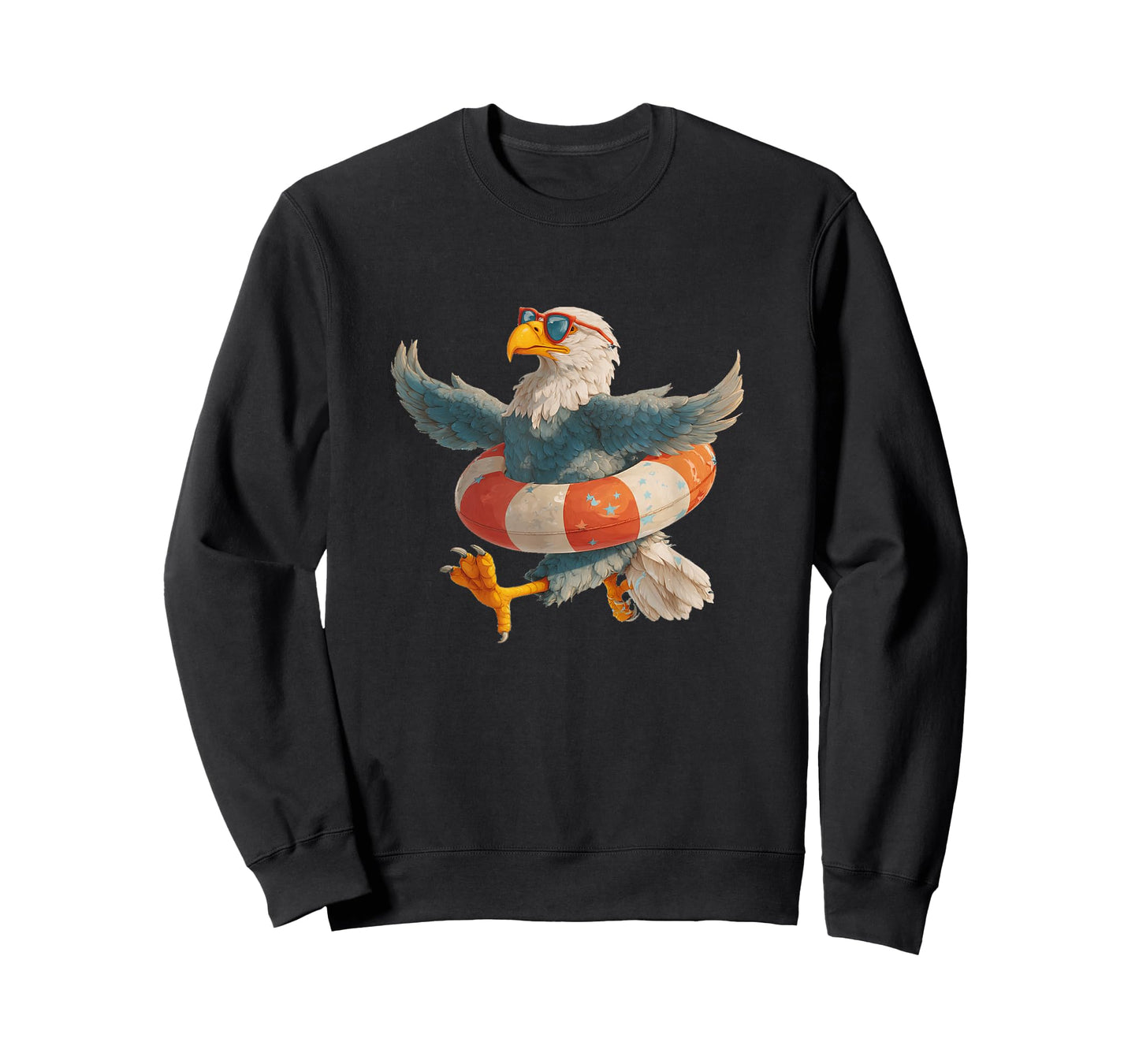 Funny Eagle with Sunglasses and Ring for Vacation T-Shirt