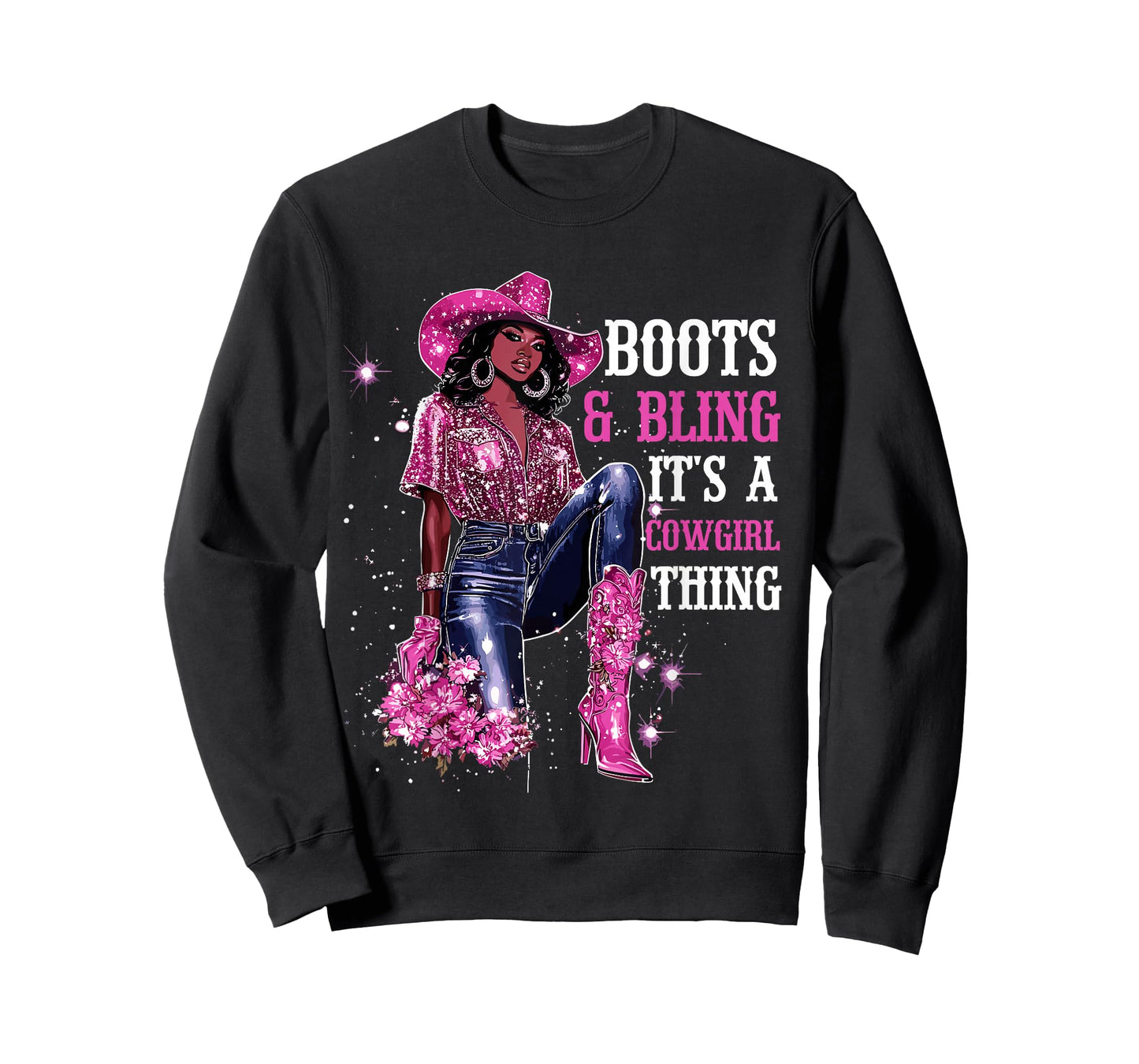 Boots and Bling it's Cowgirl Thing,Black History Month Pride T-Shirt