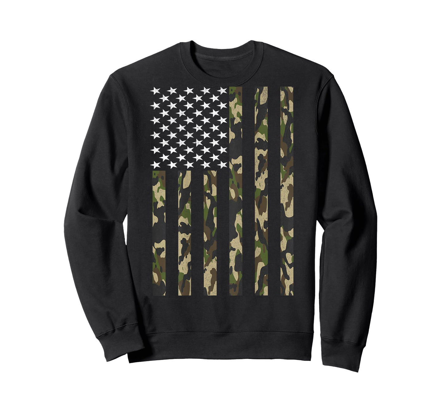 Camo American Flag USA Camouflage Boys Youth Kids (ON BACK) T-Shirt