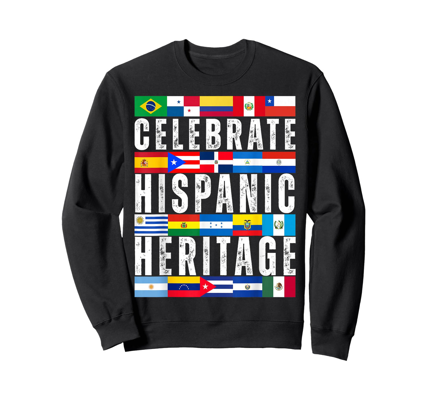 Hispanic Countries Flags Celebrate Hispanic Heritage Month T-Shirt