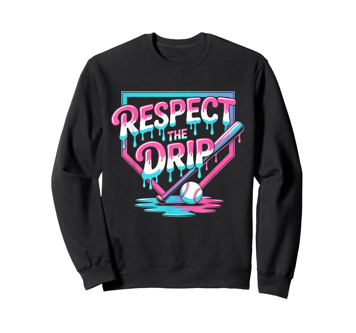 Respect The Drip Baseball Drip Boys Home Plate Youth sports T-Shirt