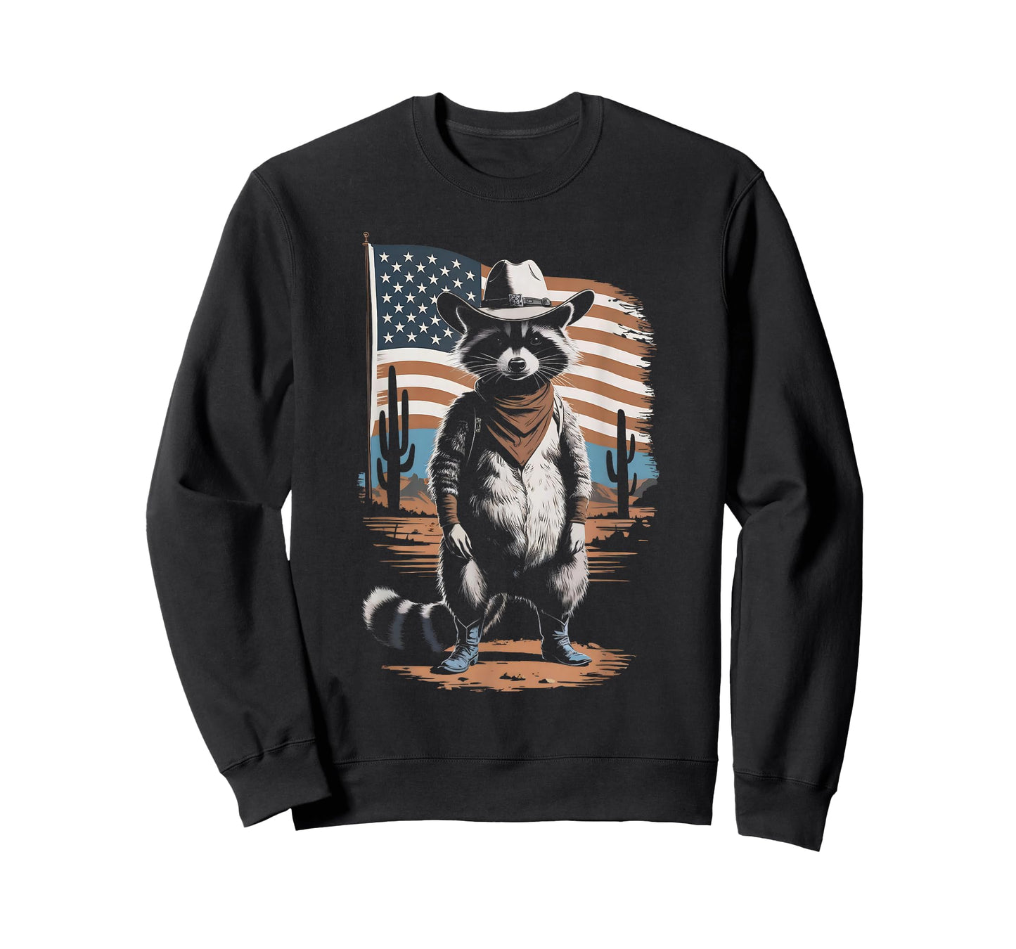Vintage Racoon Trash Panda Cowboy Western Country Cowgirl T-Shirt