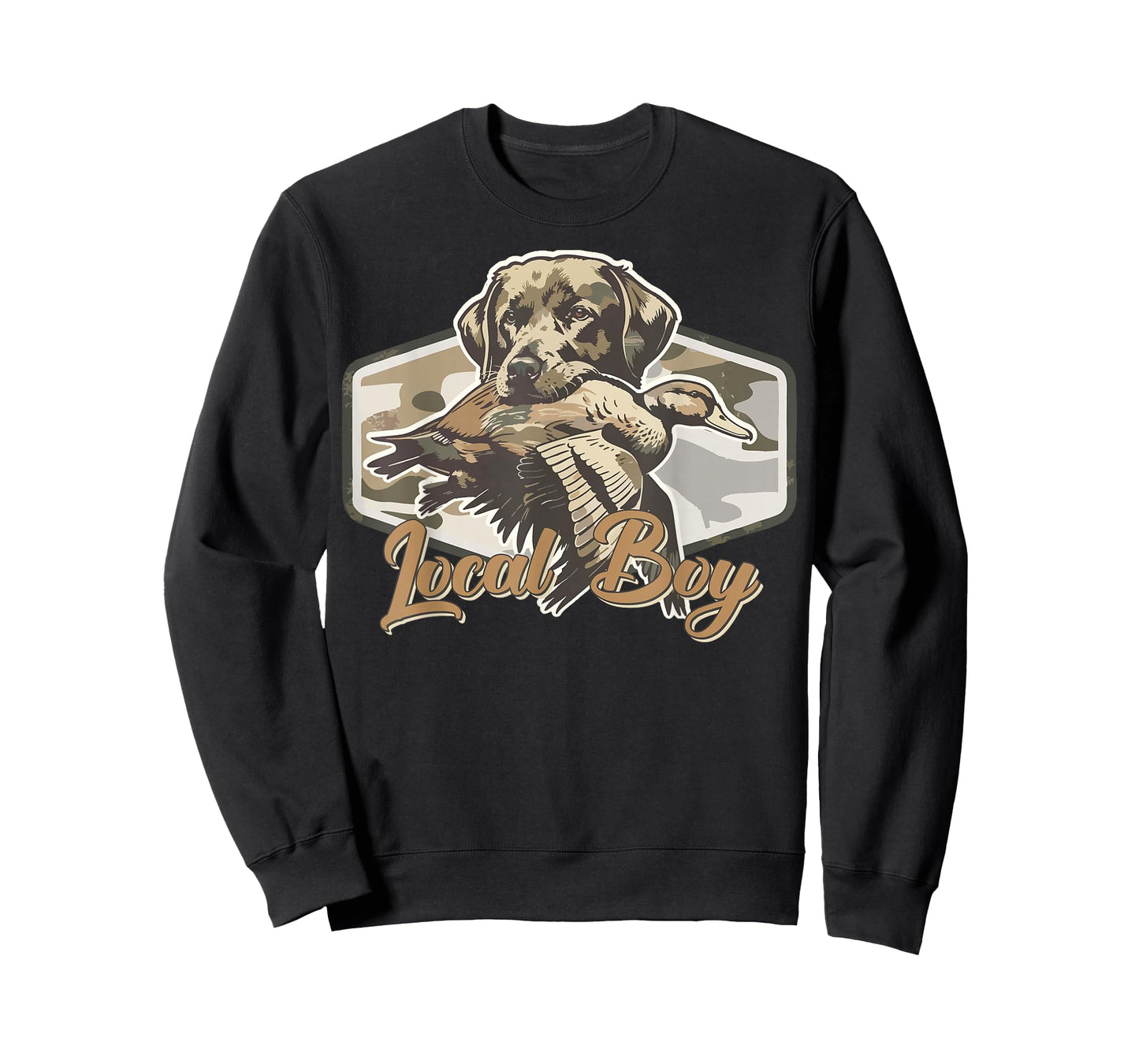 Local Boy Hunting Dog Camo Southern Country Pride Vintage T-Shirt