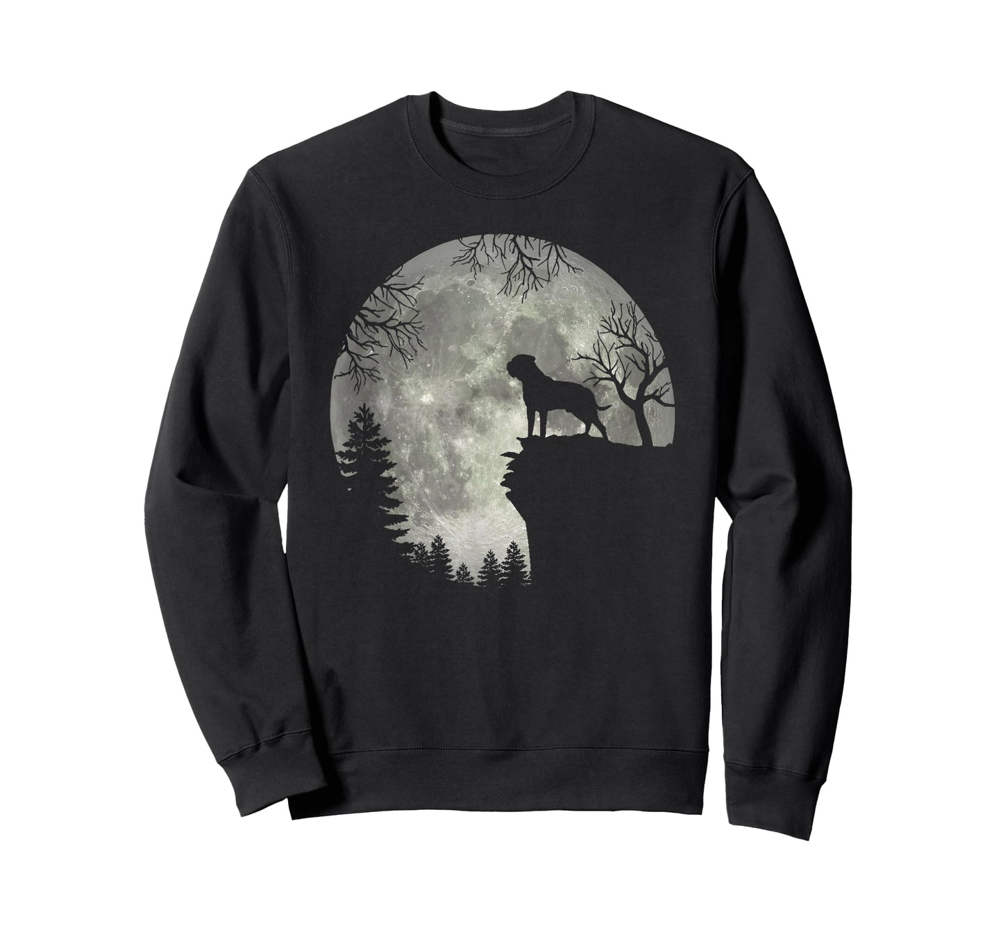Bullmastiff And Moon Halloween T-Shirt