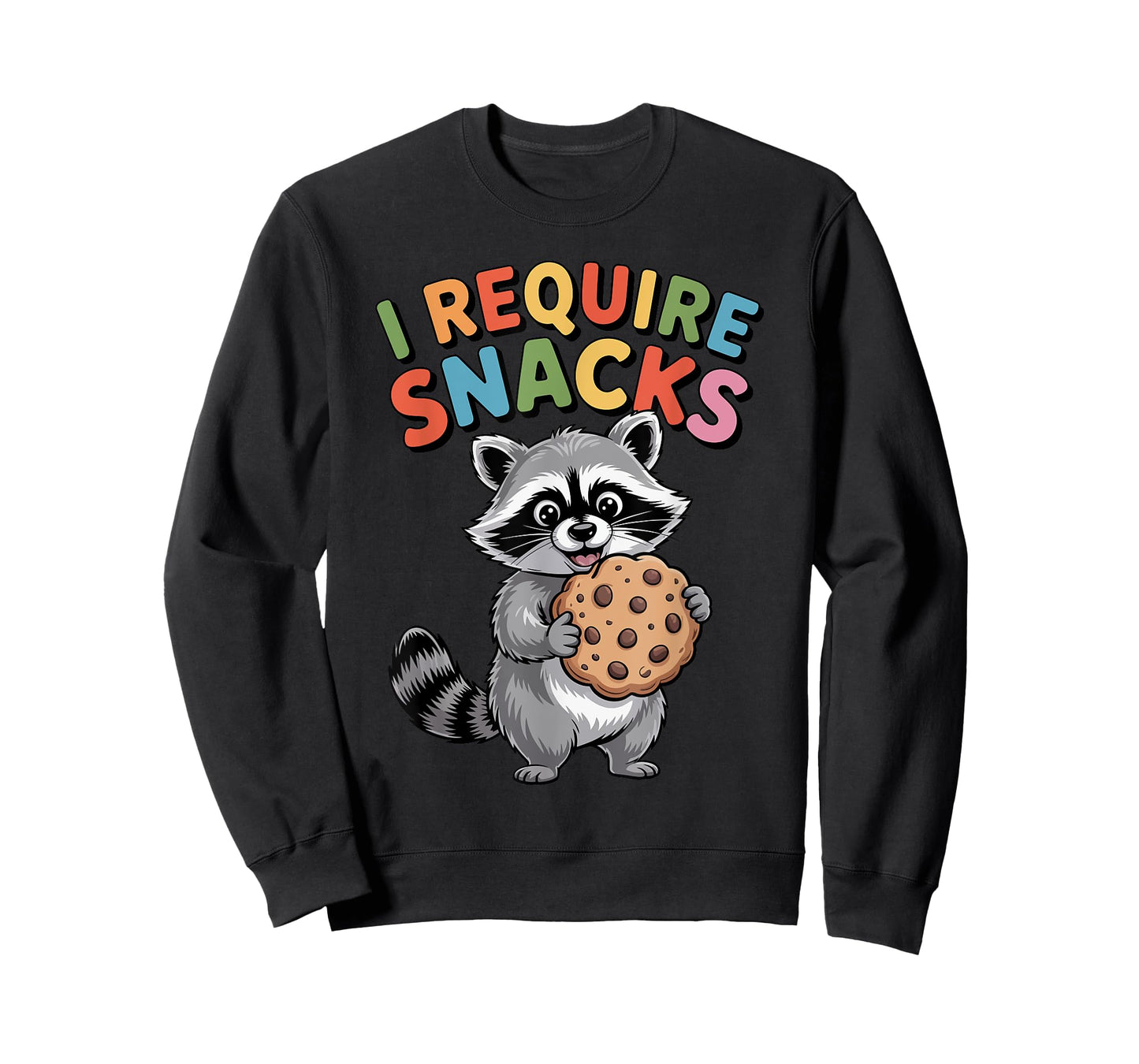 I Require Snacks Raccoon Shirt Funny Christmas Men Women T-Shirt