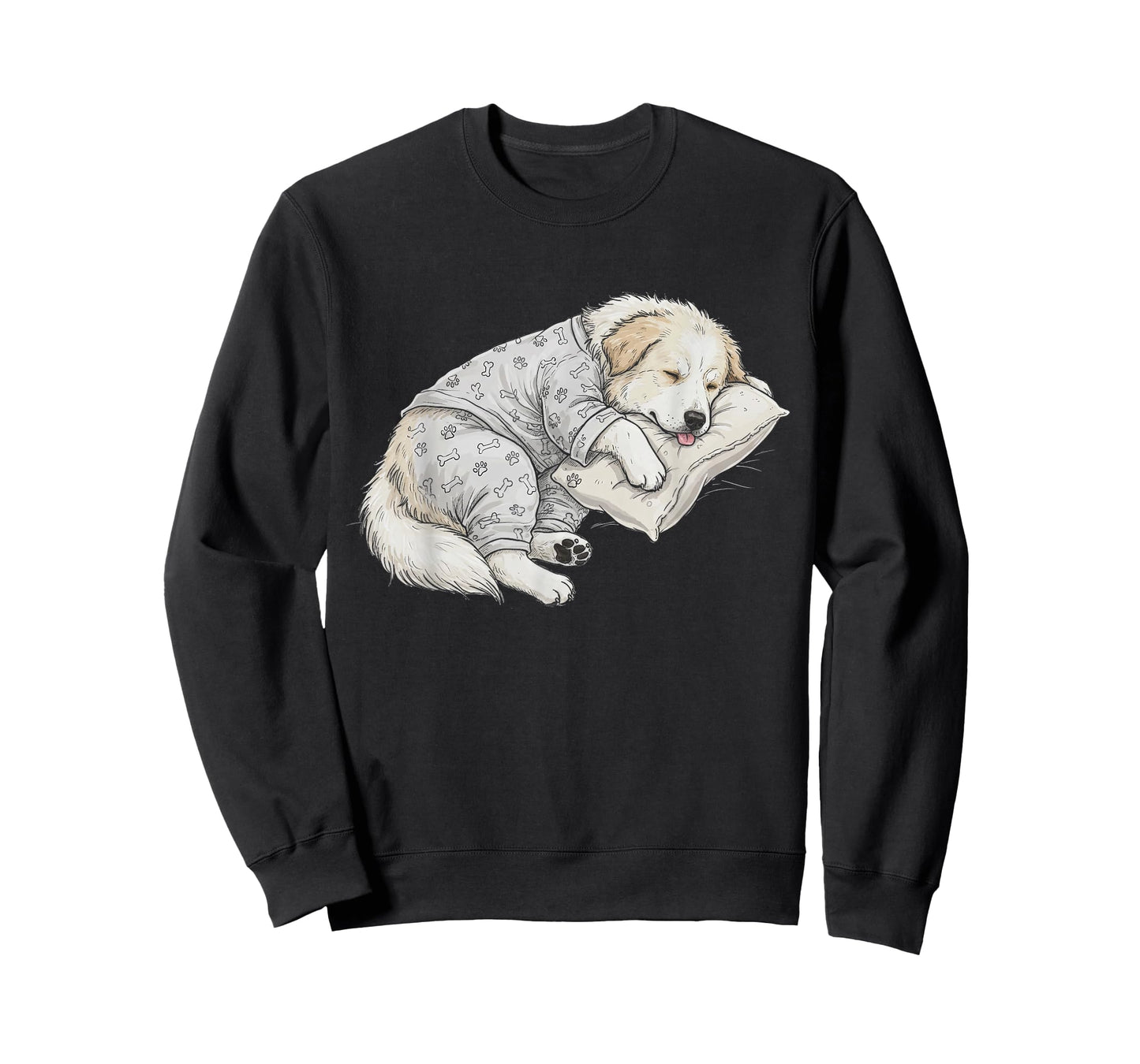 Funny Sleepy Great Pyrenees Pajama Men Women Kids T-Shirt