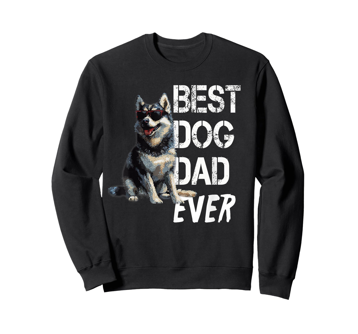 Mens Husky Dog Lover Vintage Best Husky Dad Father's Day T-Shirt