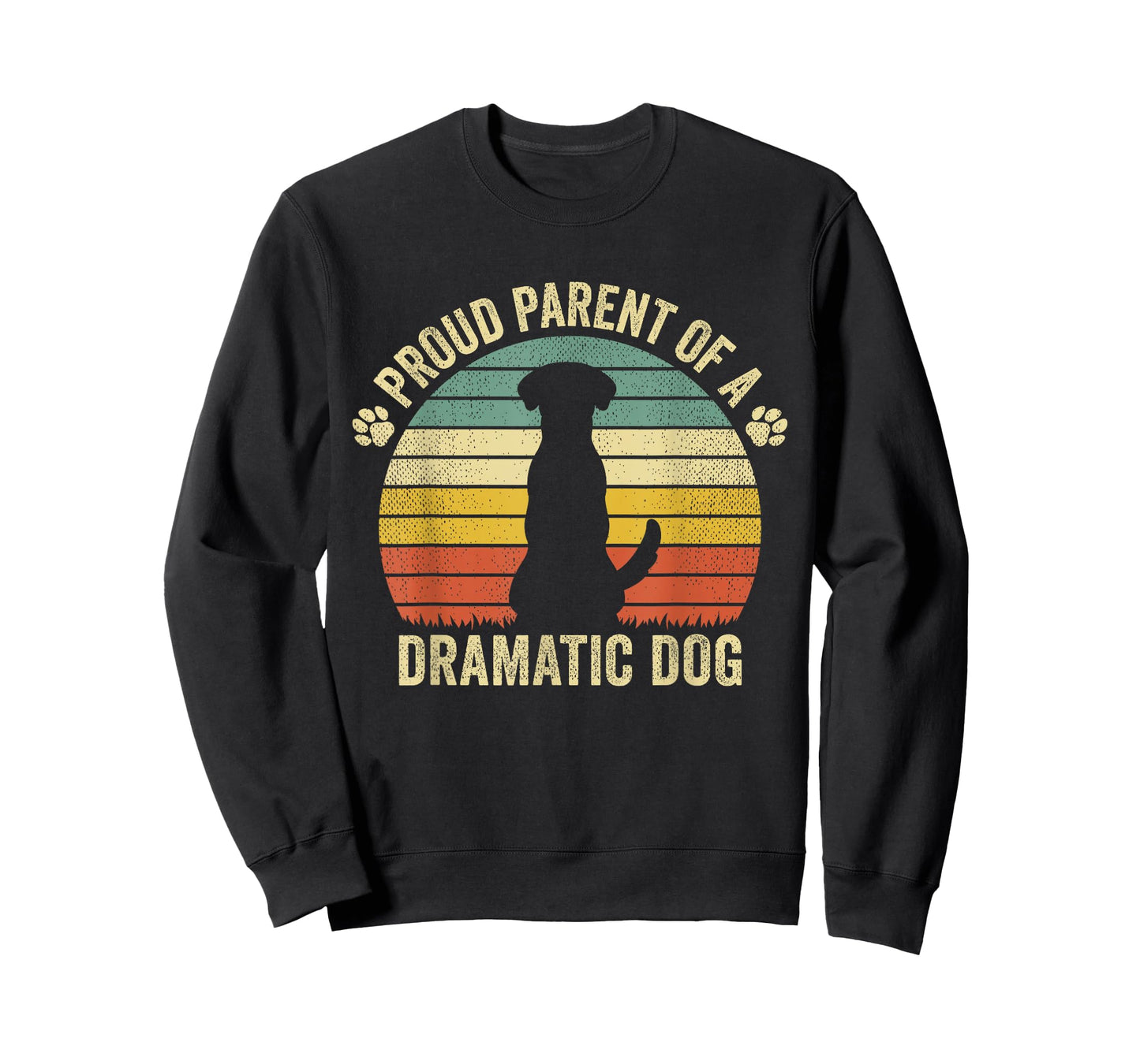 Retro Proud Parent of A Dramatic Dog Funny T-Shirt
