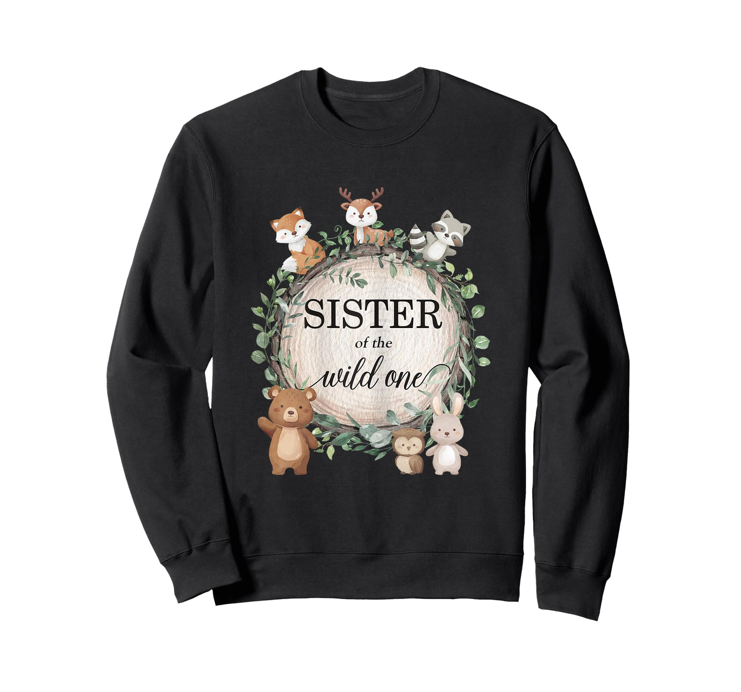 Sister of the Wild One Woodland Forest Animals 1st Birthday T-Shirt