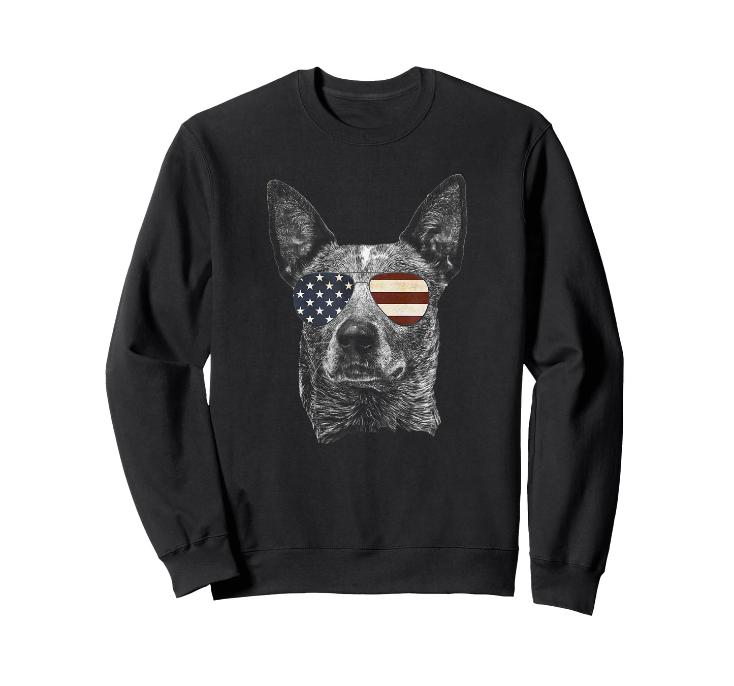 Australian Cattle Dog USA Flag Funny Cute Women Heeler T-Shirt