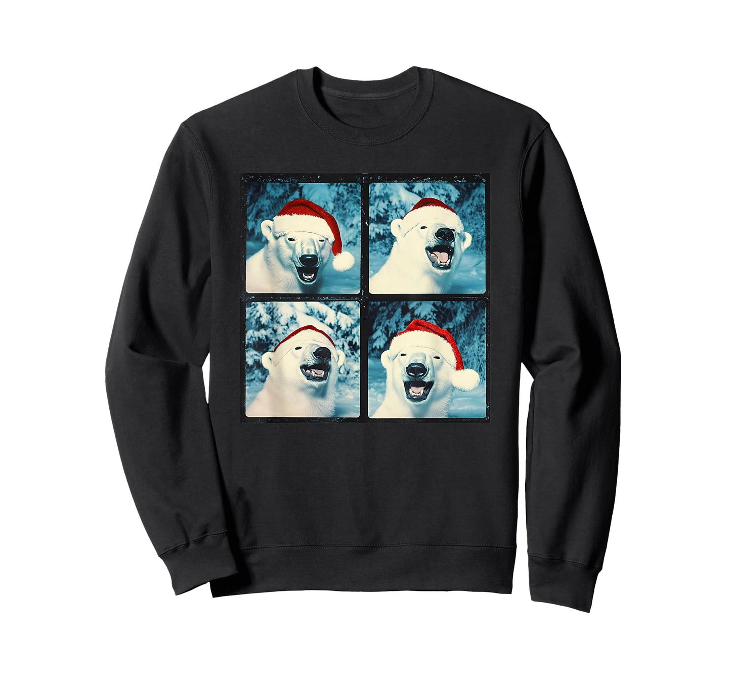 Santa Polar Bear Animal Photography Christmas Polar Bear T-Shirt