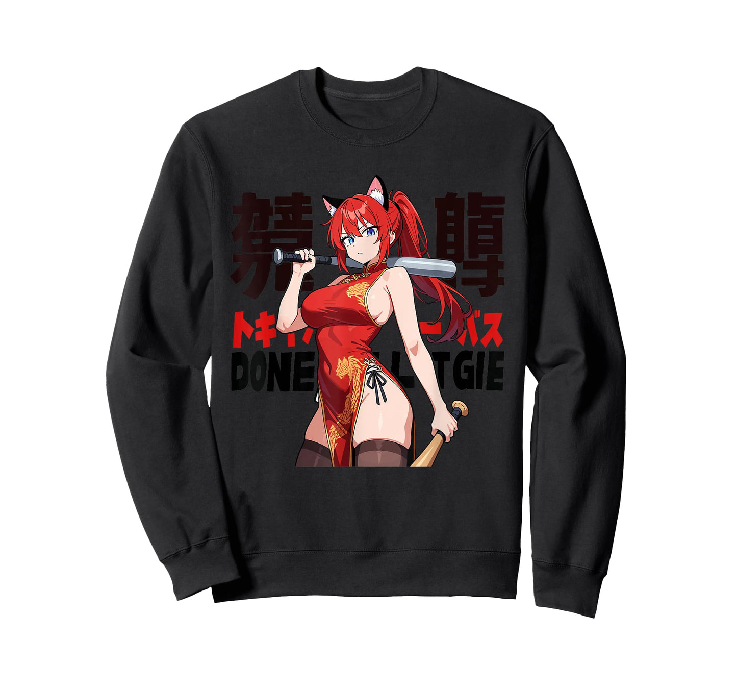 Waifu Sexy Anime Girl Hot Neko Cat Girl Japanese Style T-Shirt