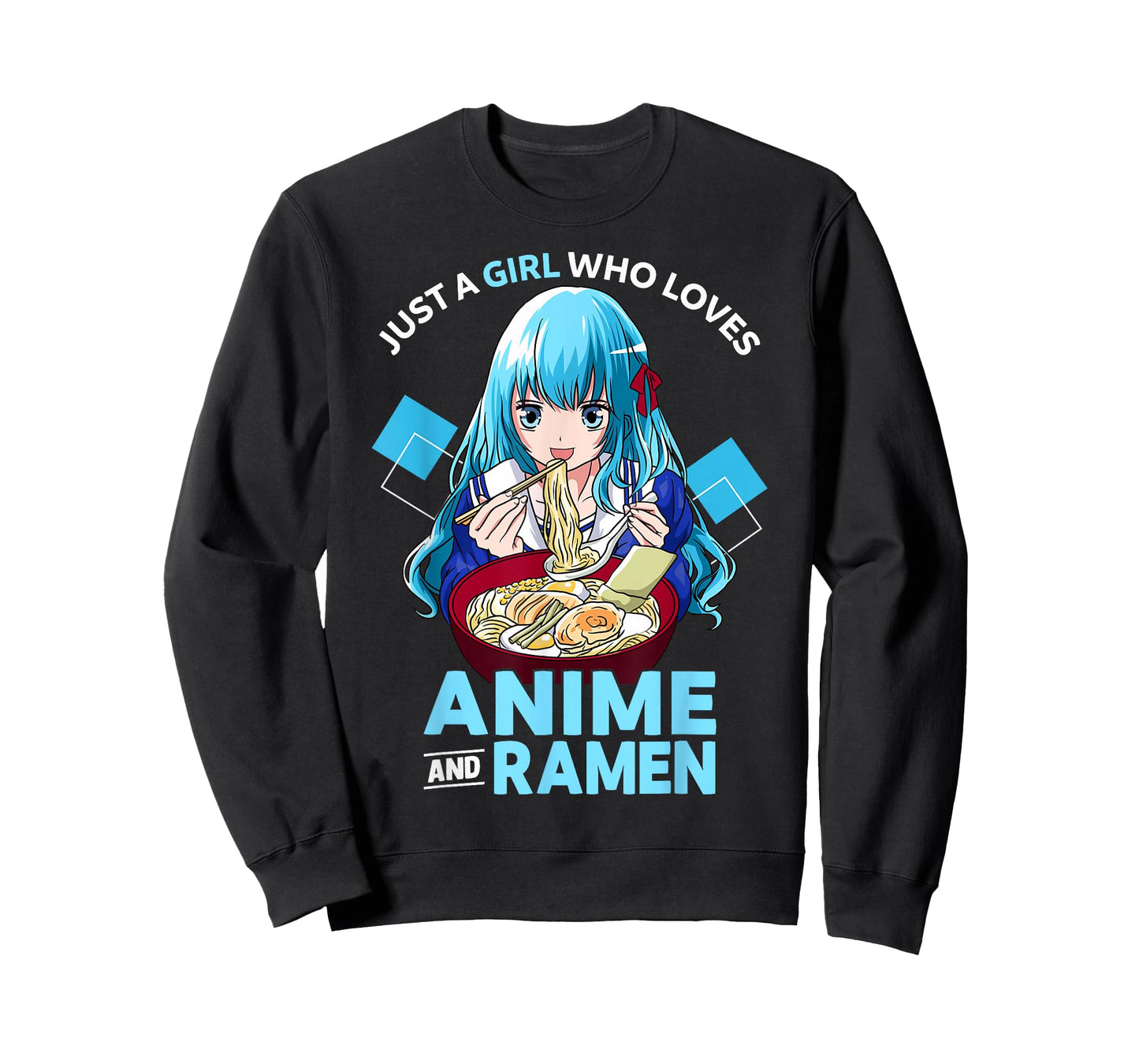 Just A Girl Who Loves Anime and Ramen Bowl Teen Girl T-Shirt
