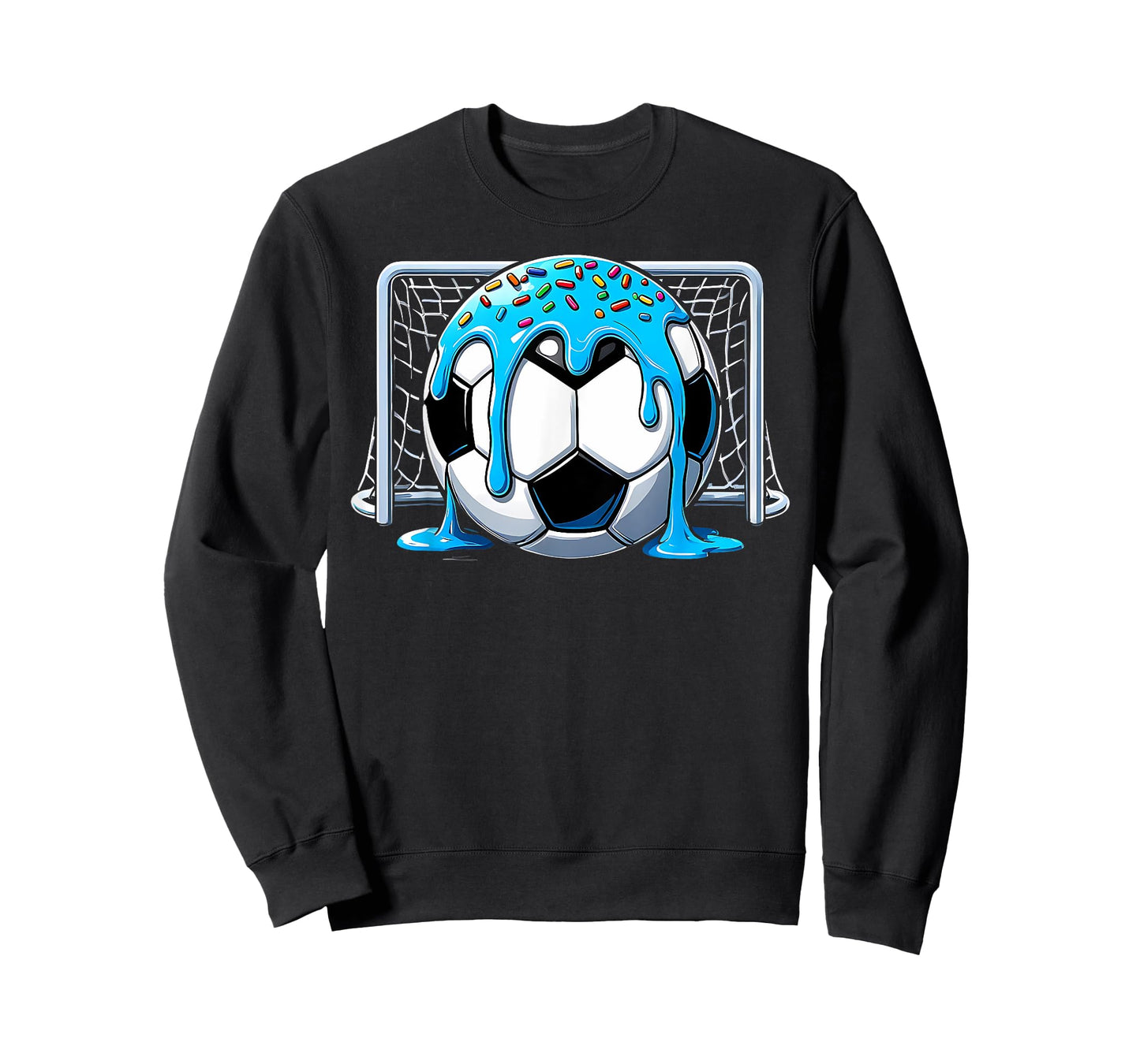 Soccer Ice Cream Drip with Sprinkles Men Women Kids T-Shirt