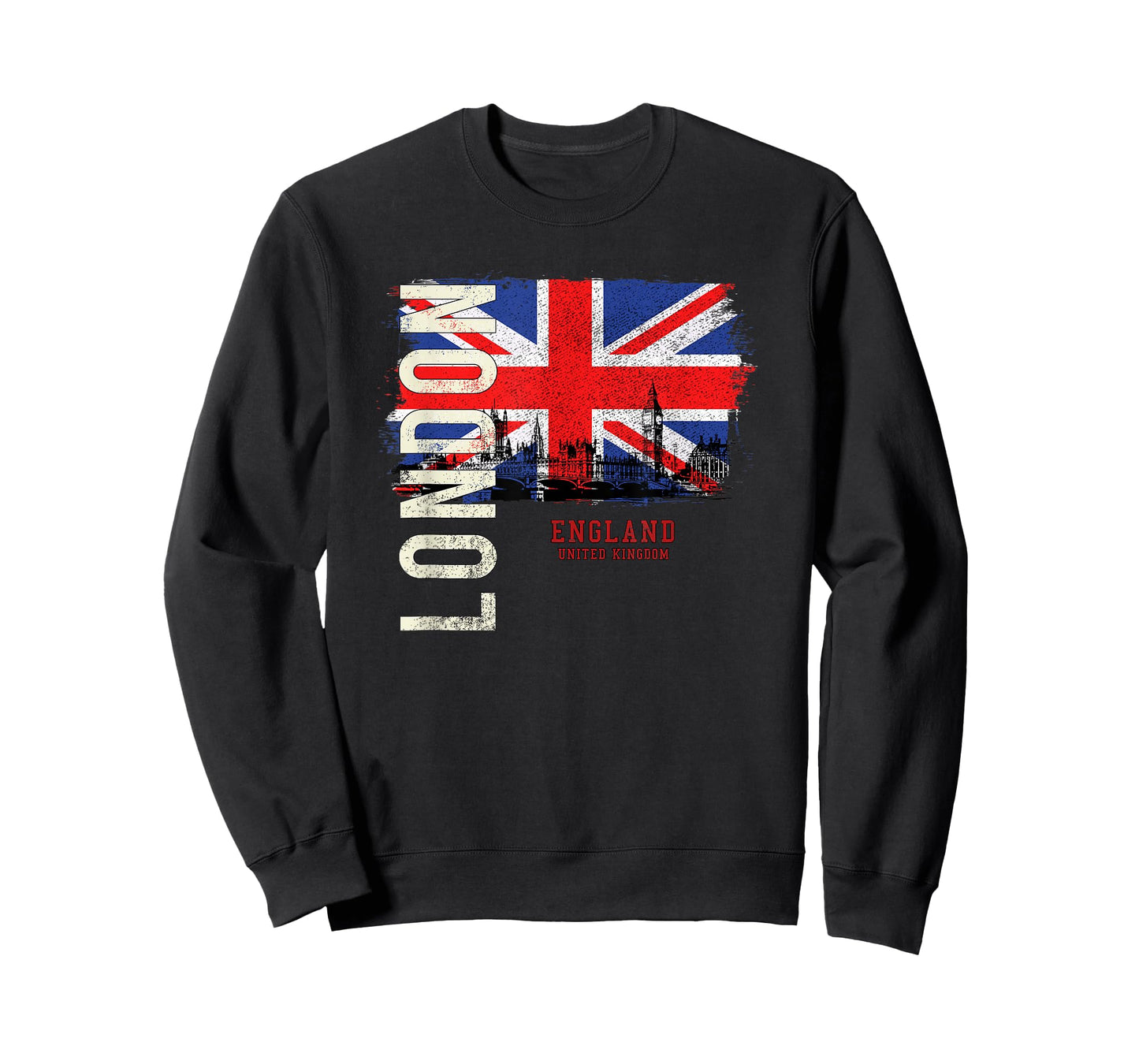 City Country Flag Banner Skyline Panorama London England Great Britain Europe T-Shirt