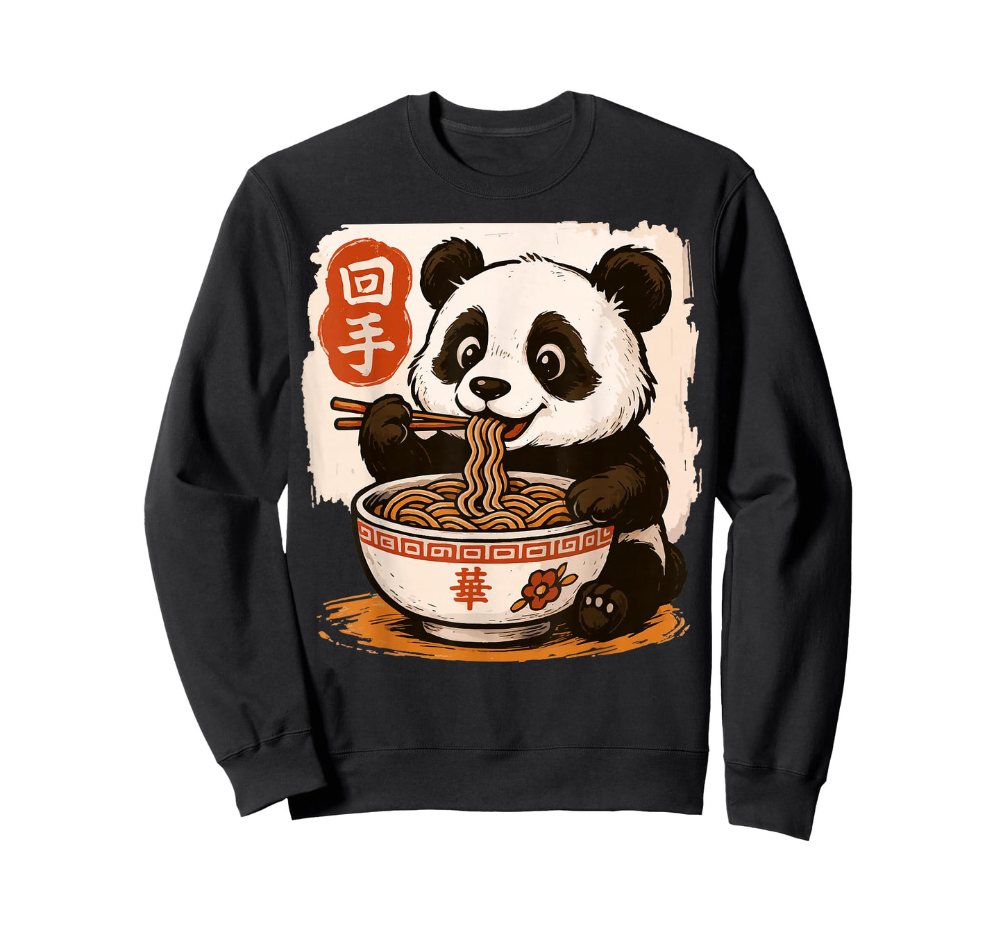 Anime Panda Eating Ramen Japanese Japan T-Shirt