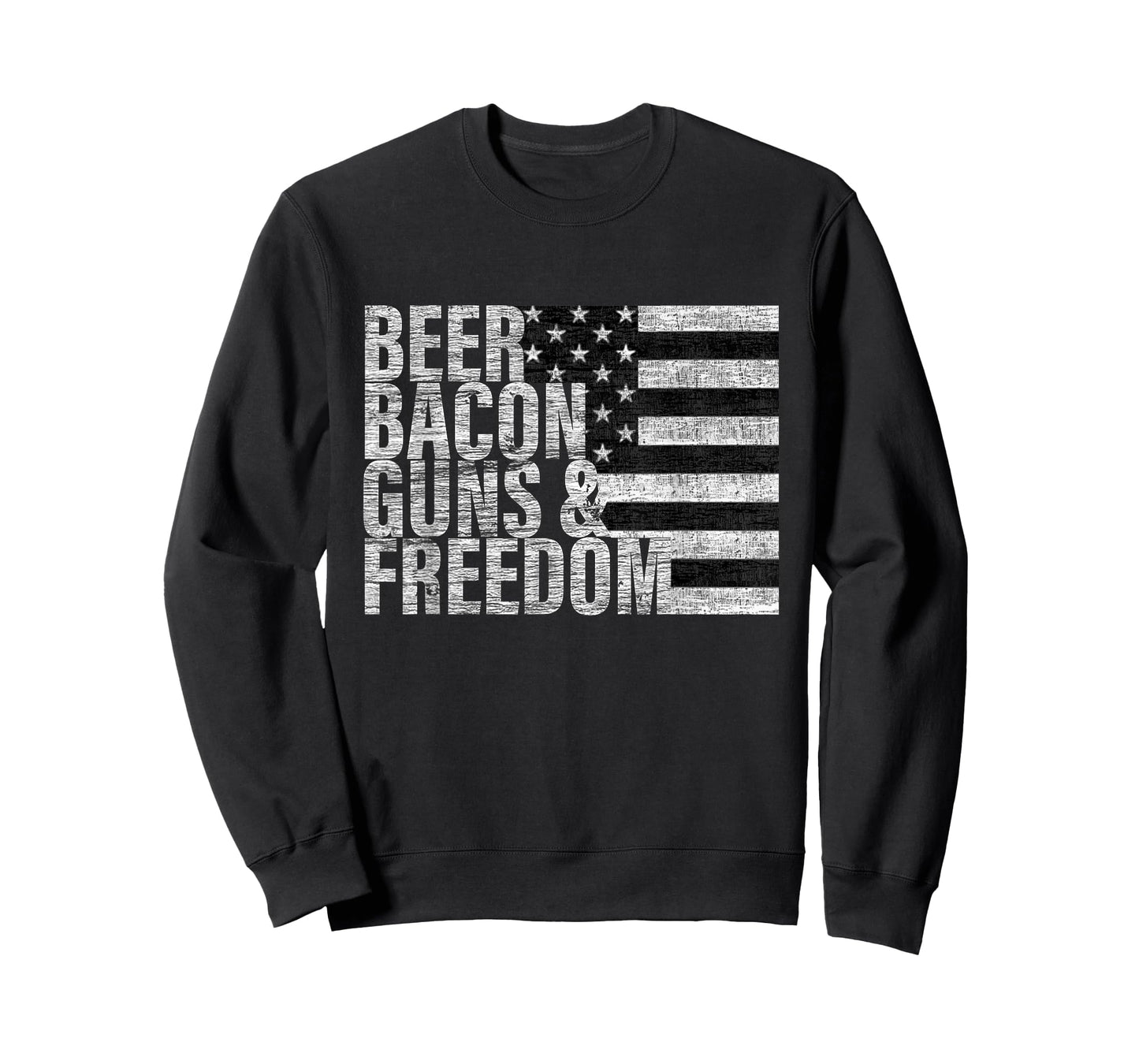 Beer Bacon Guns & Freedom T-shirt Flag Tee T-Shirt