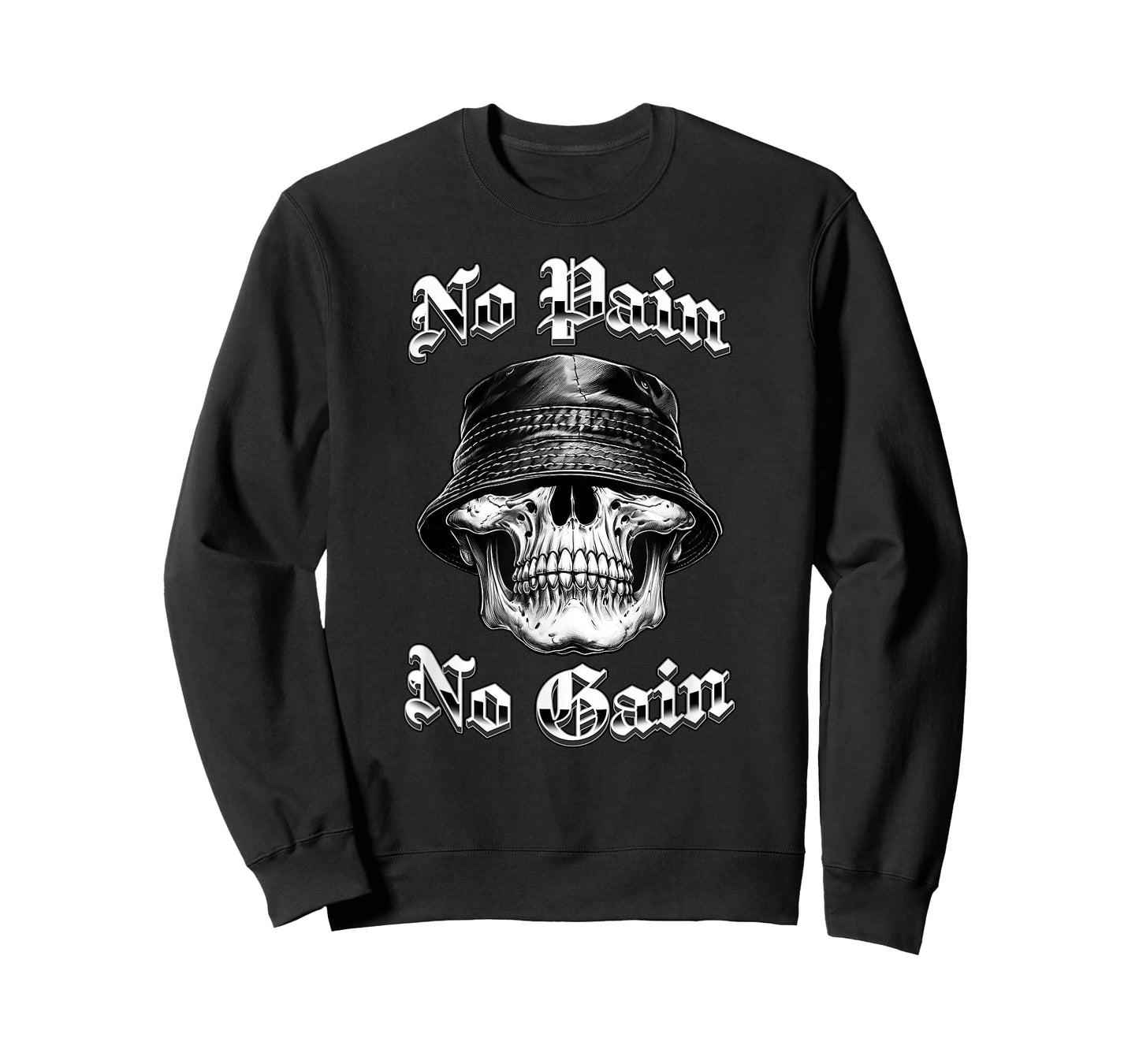 NO Pain NO GAIN Chicano Tattoo Art Skull Home Boy Low Rider T-Shirt