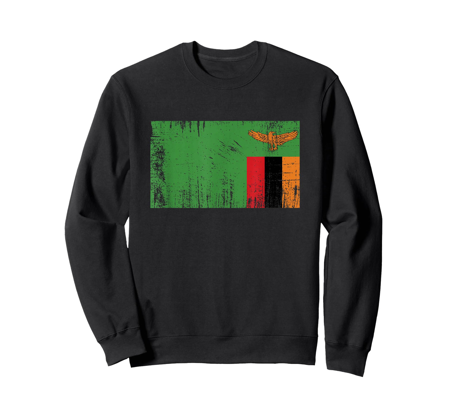 Retro Vintage Zambian Banner Flag Zambia Fan T-Shirt