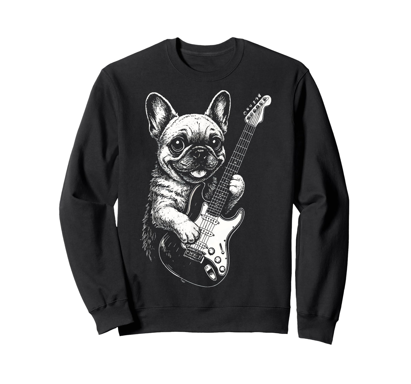 French Bulldog Guitar Metal Music Men Women Kids T-Shirt